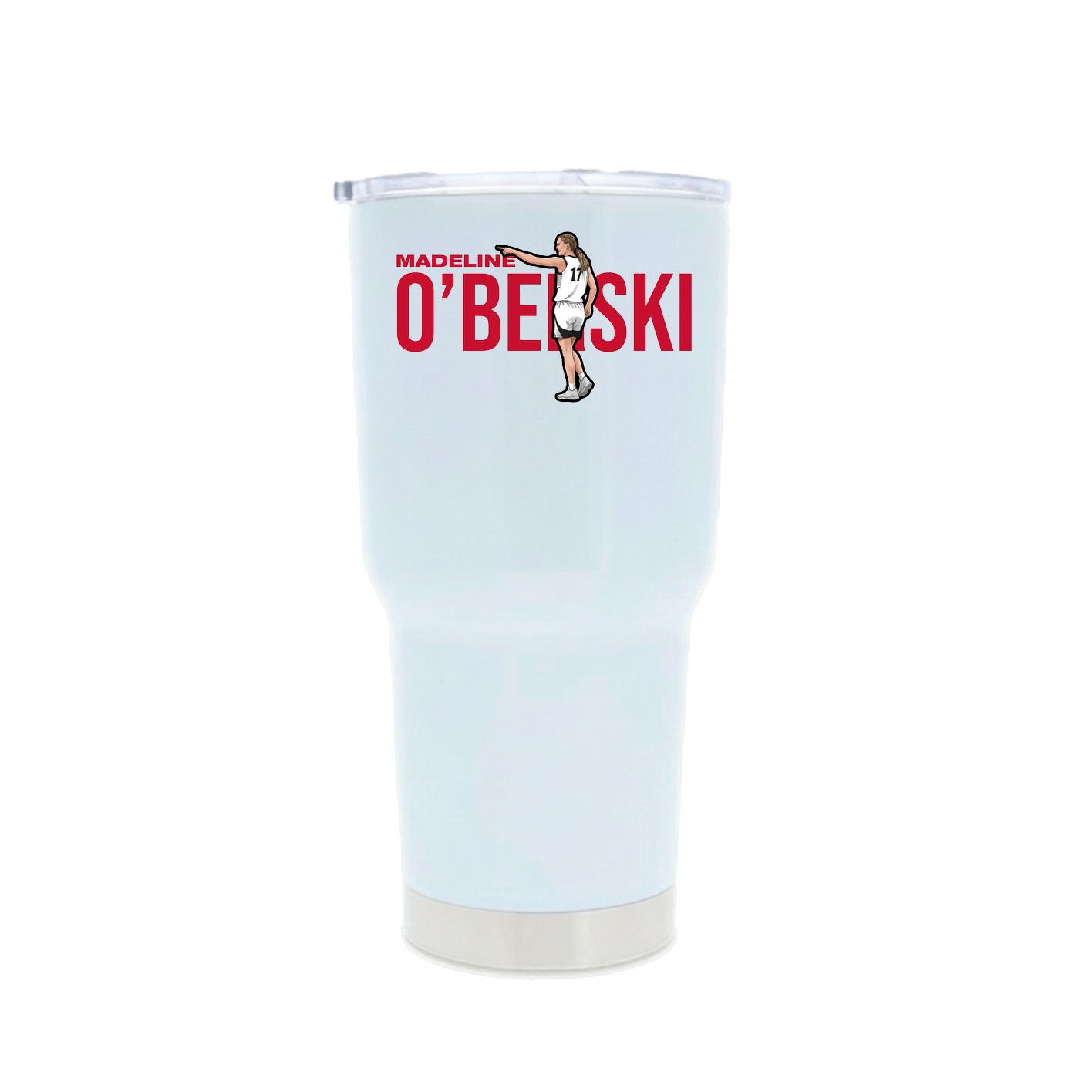 30oz Stainless Steel Tumbler — Player Name in White