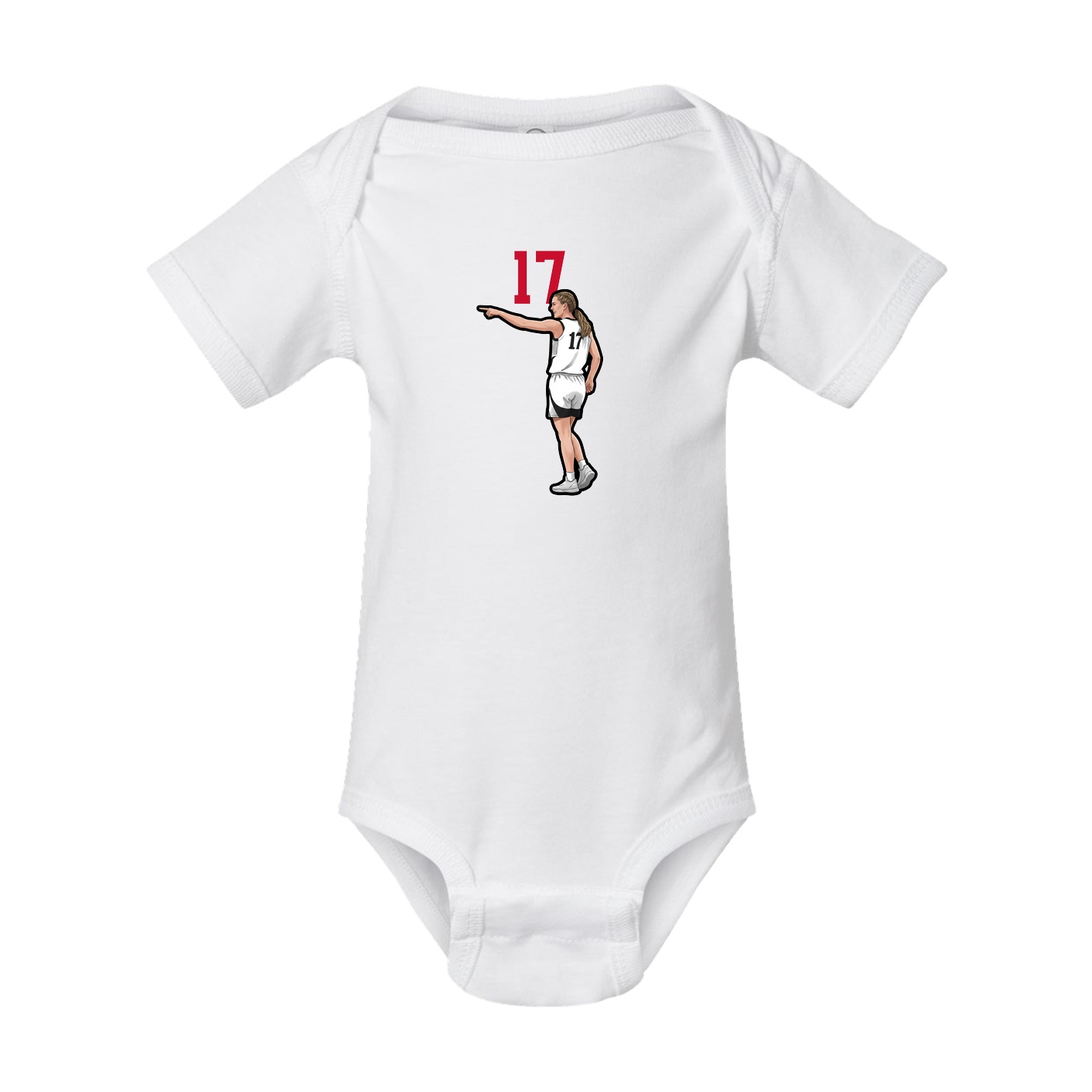 Baby Onesie — Number Top in White