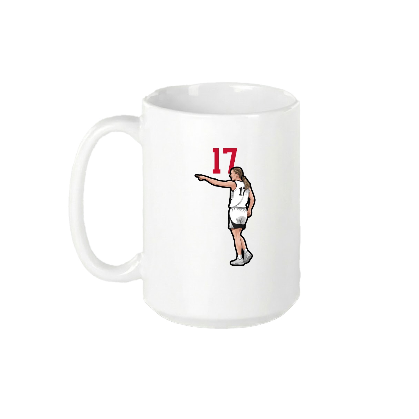 15oz Coffee Mug — Number Top in White