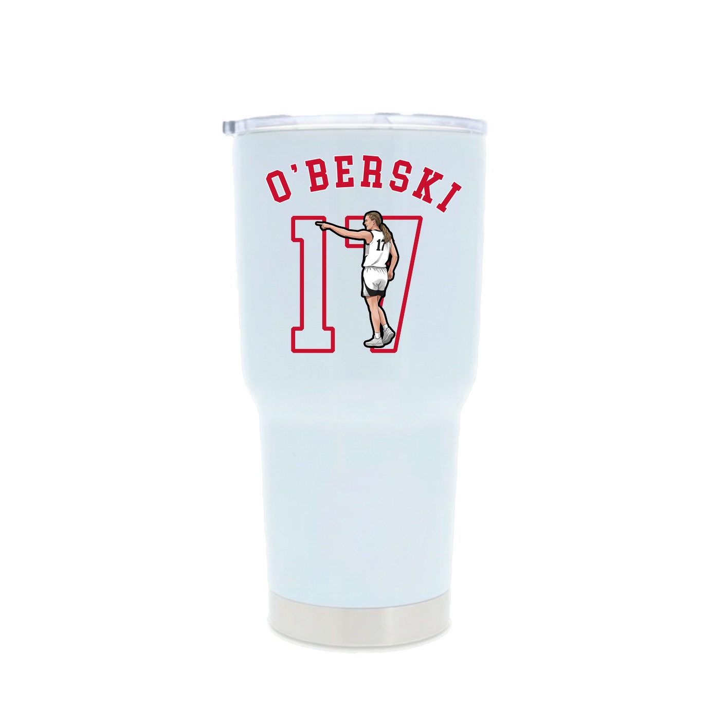 30oz Stainless Steel Tumbler — Shirsey Arch in White