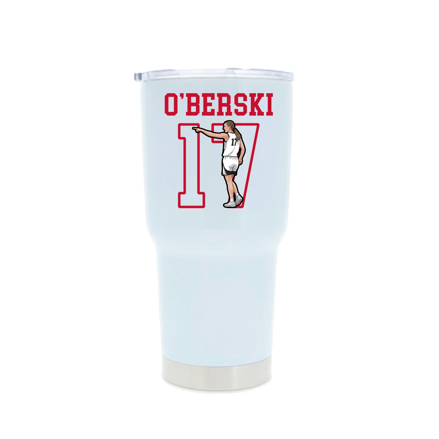 30oz Stainless Steel Tumbler — Shirsey in White