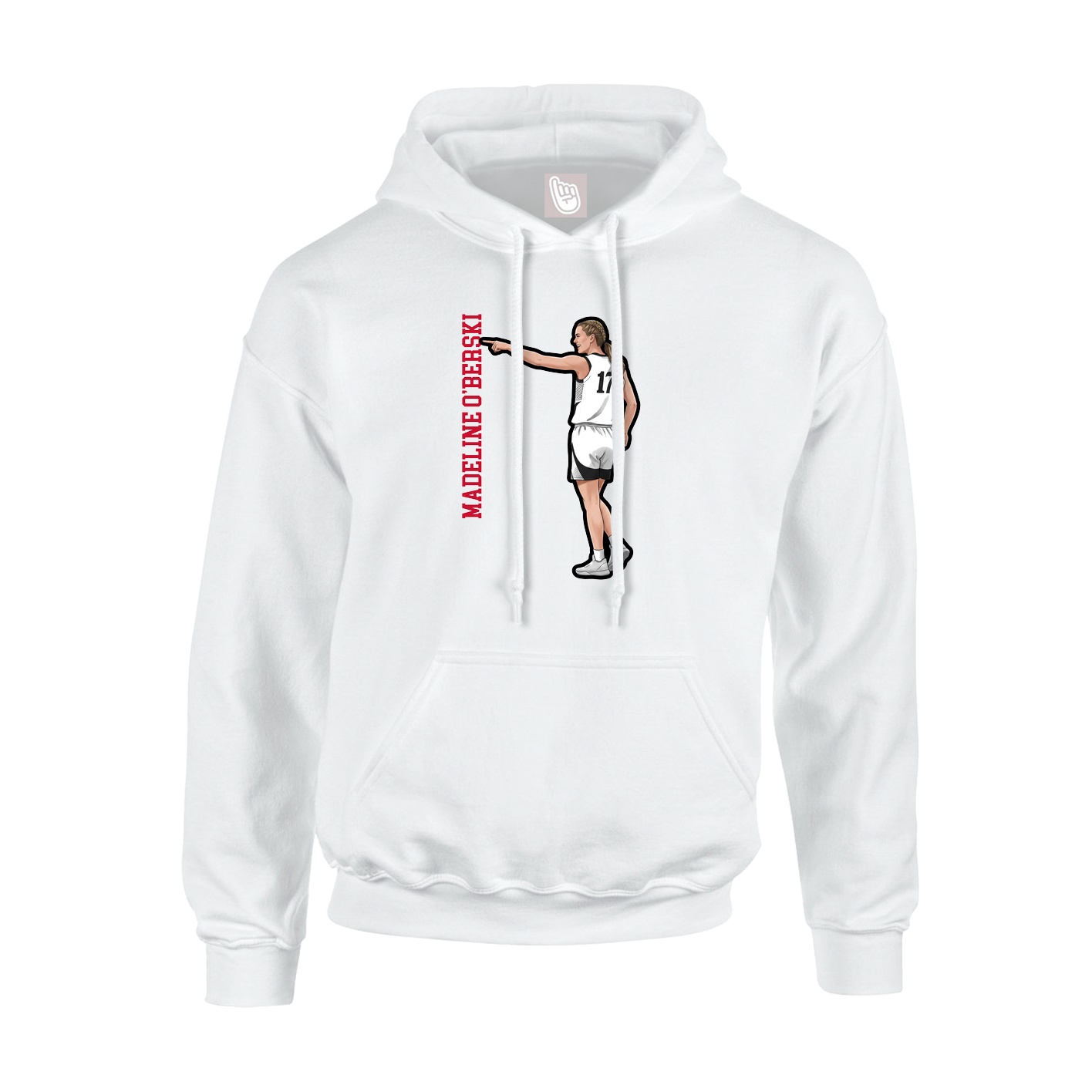 Hoodie — Name Vertical in White
