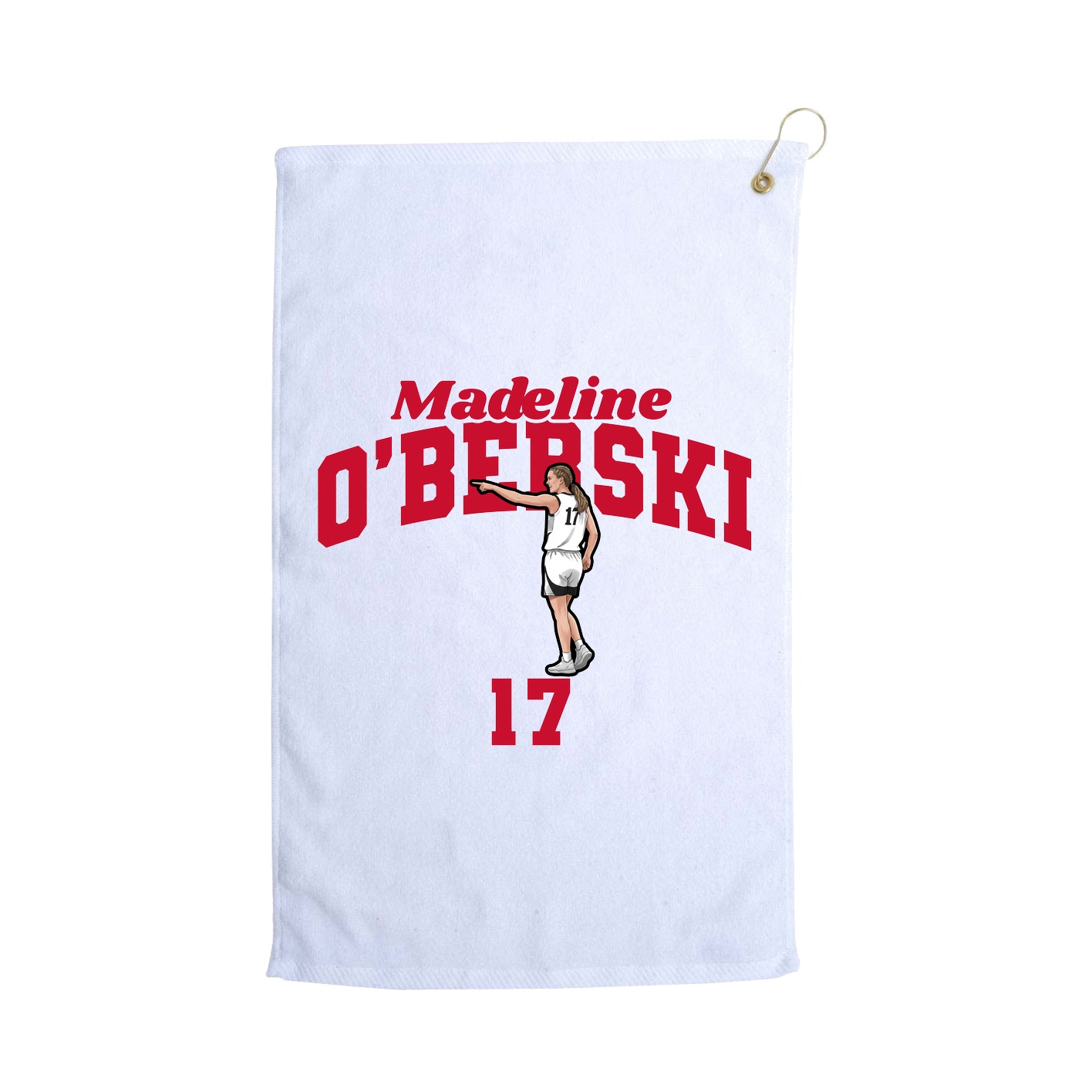 Golf Towel — Signature Arch in White