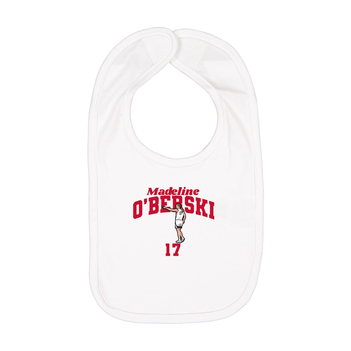 Infant Bib — Signature Arch in White