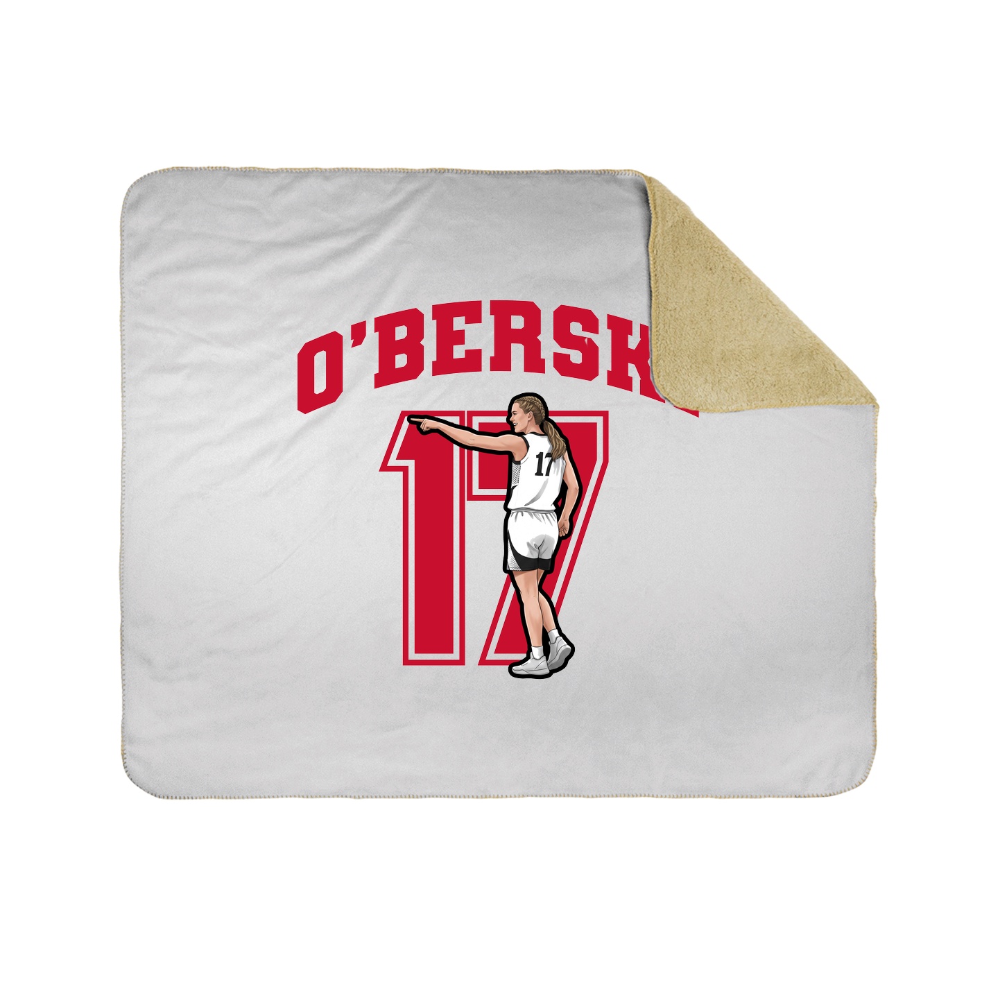 Throw Blanket — Number in White
