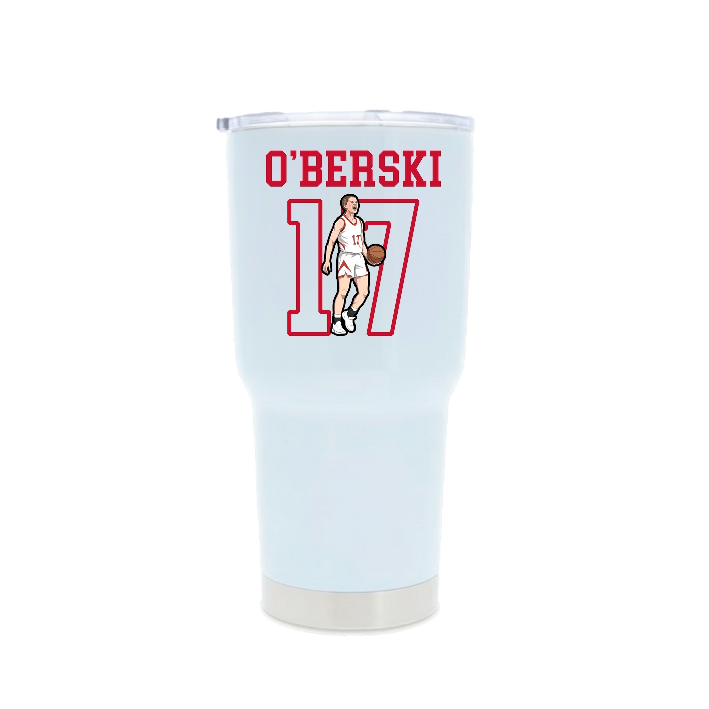 30oz Stainless Steel Tumbler — Shirsey in White