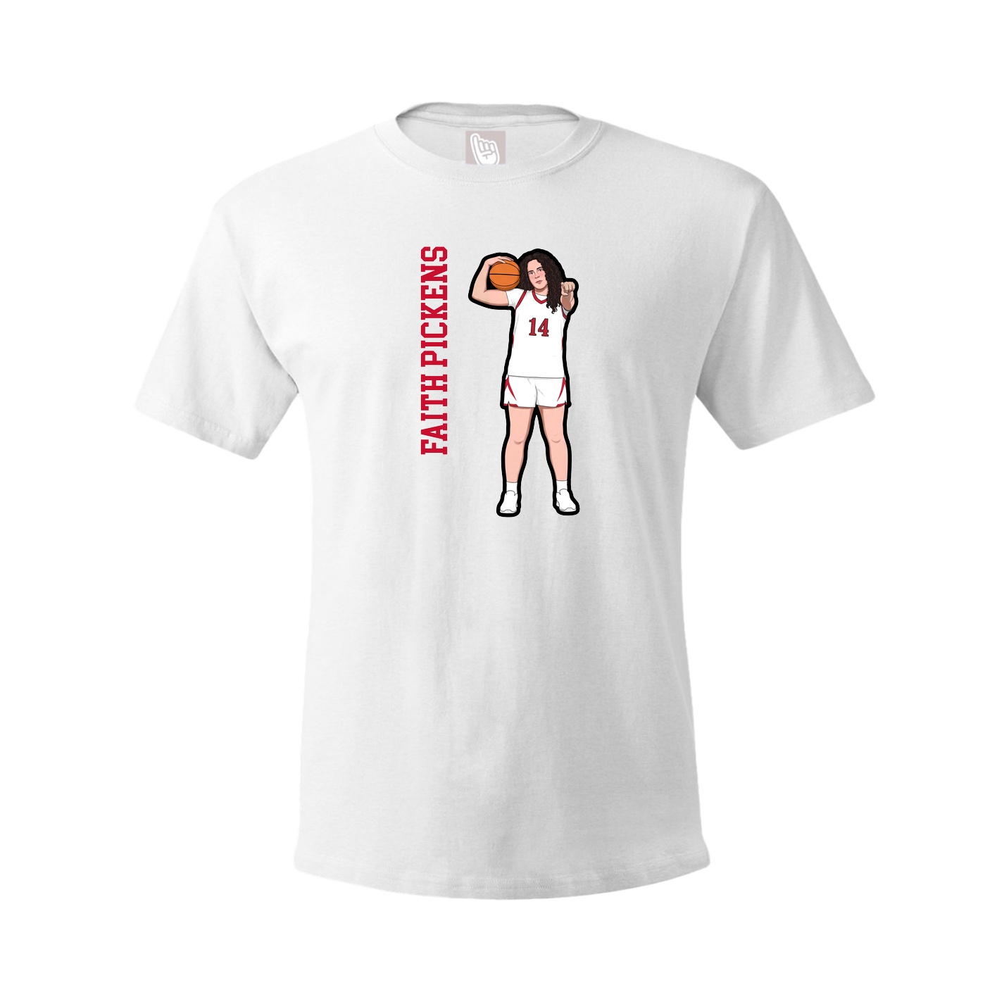 Tee — Name Vertical in White