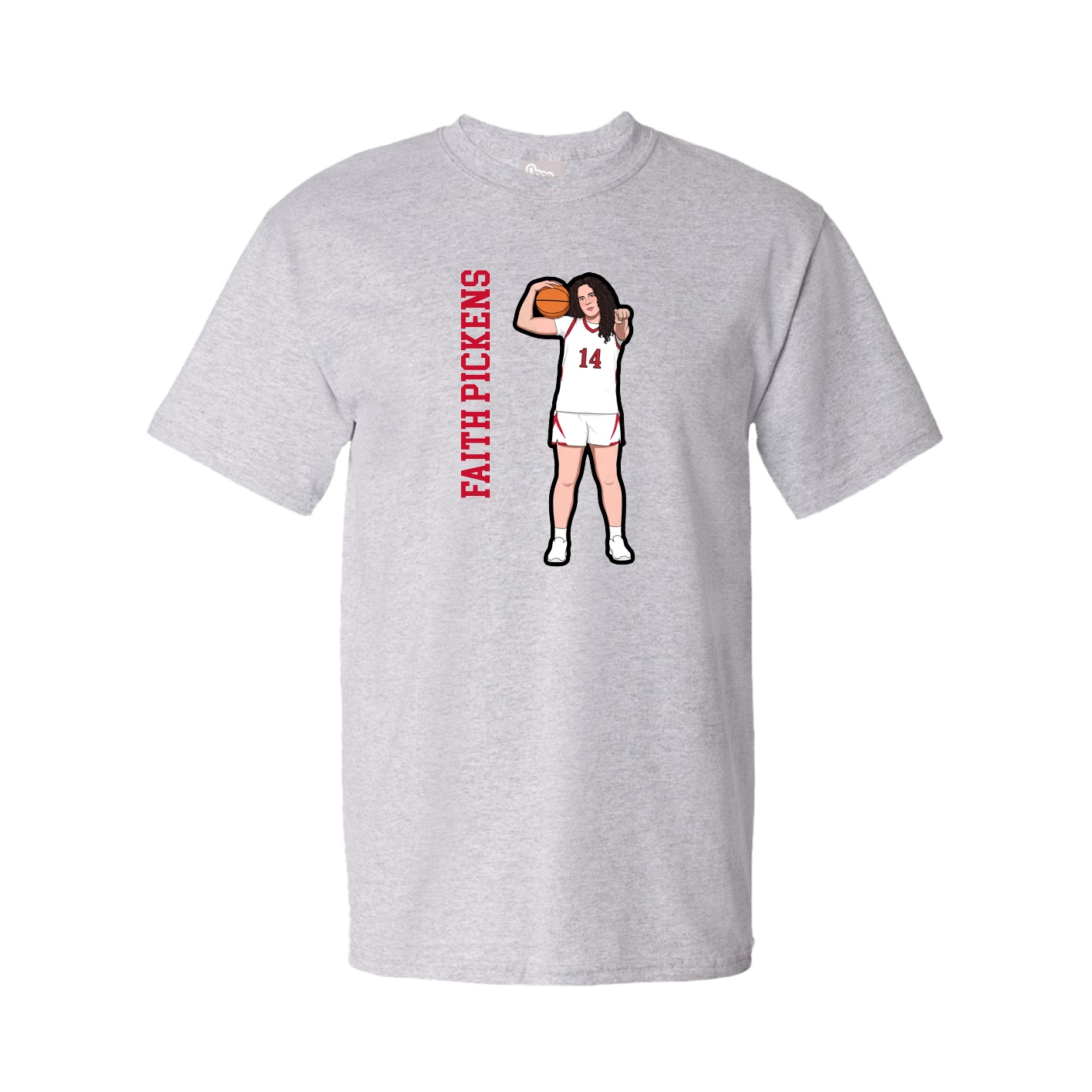 Youth Tee — Name Vertical in Grey