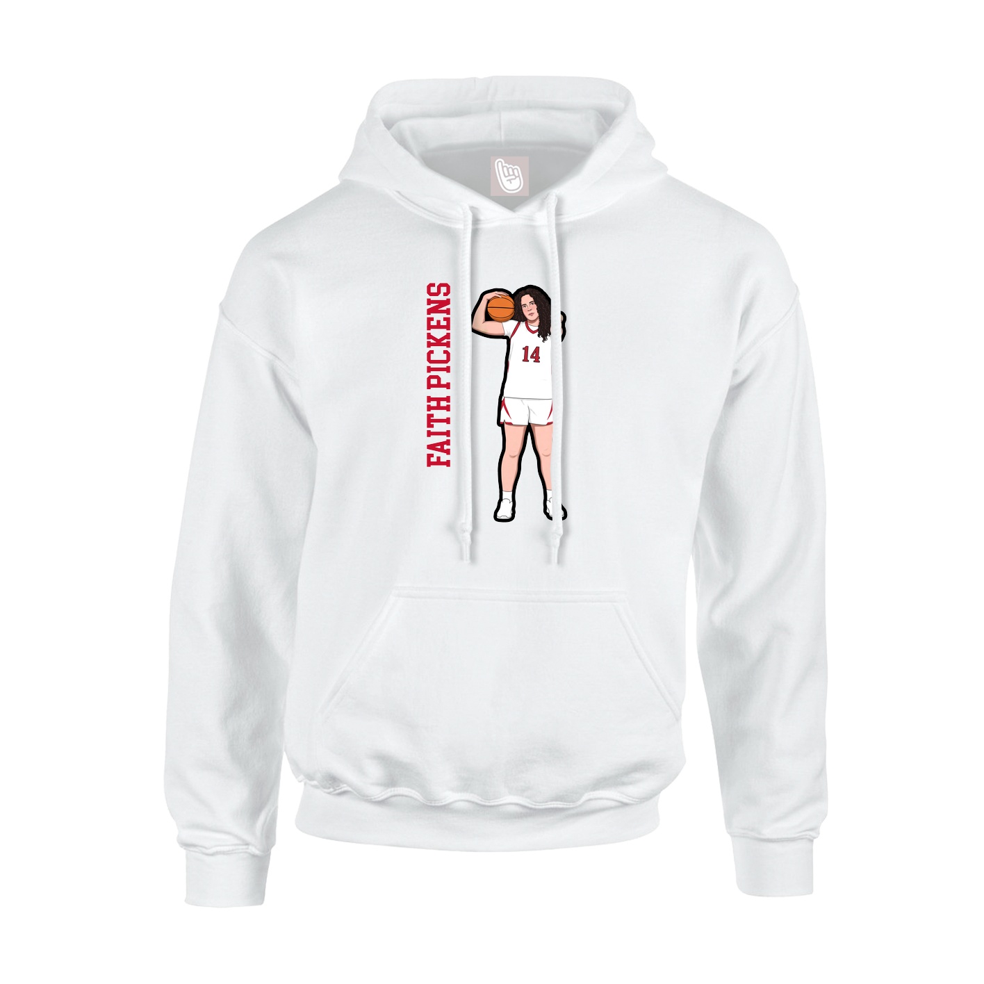 Hoodie — Name Vertical in White