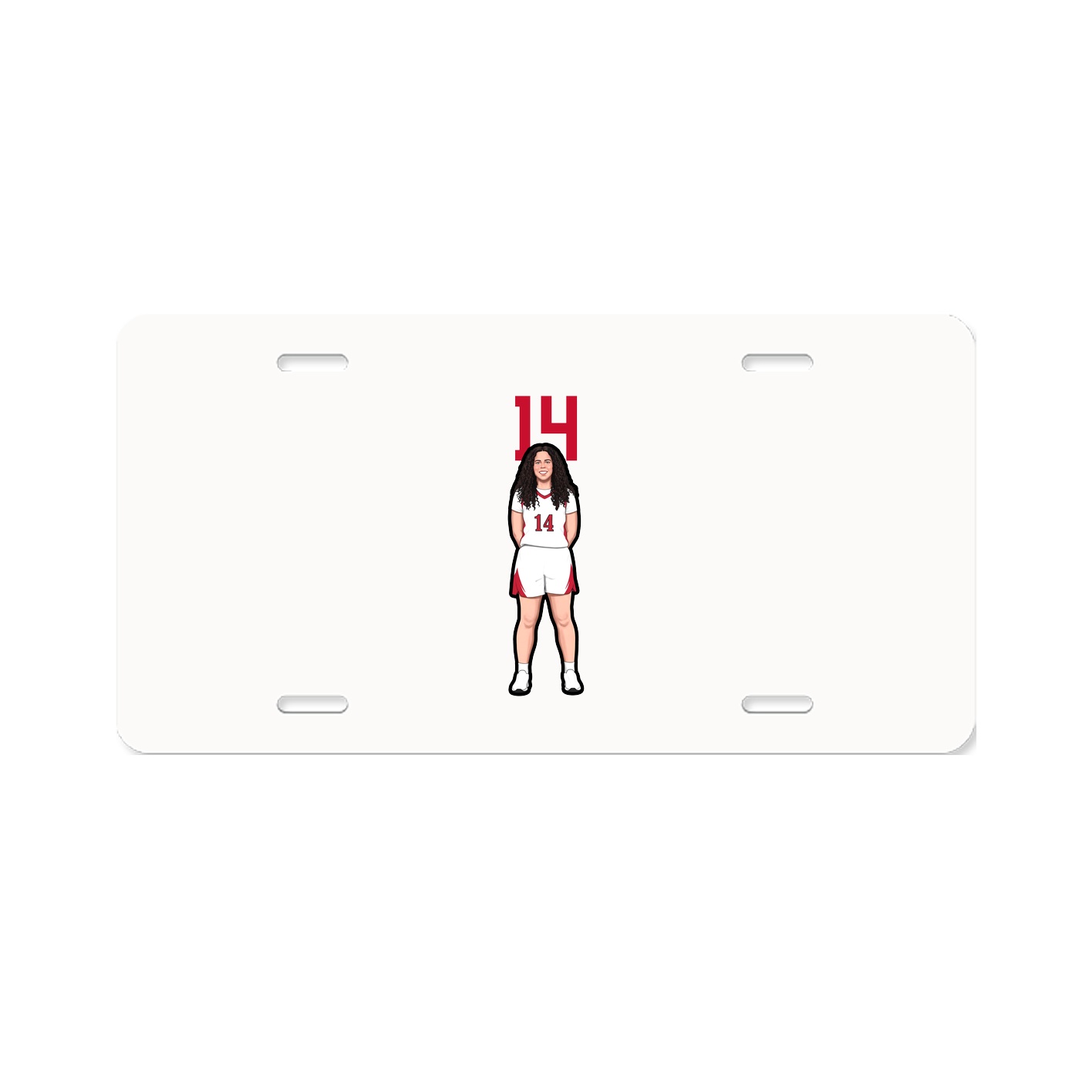License Plate — Number Top in Classic