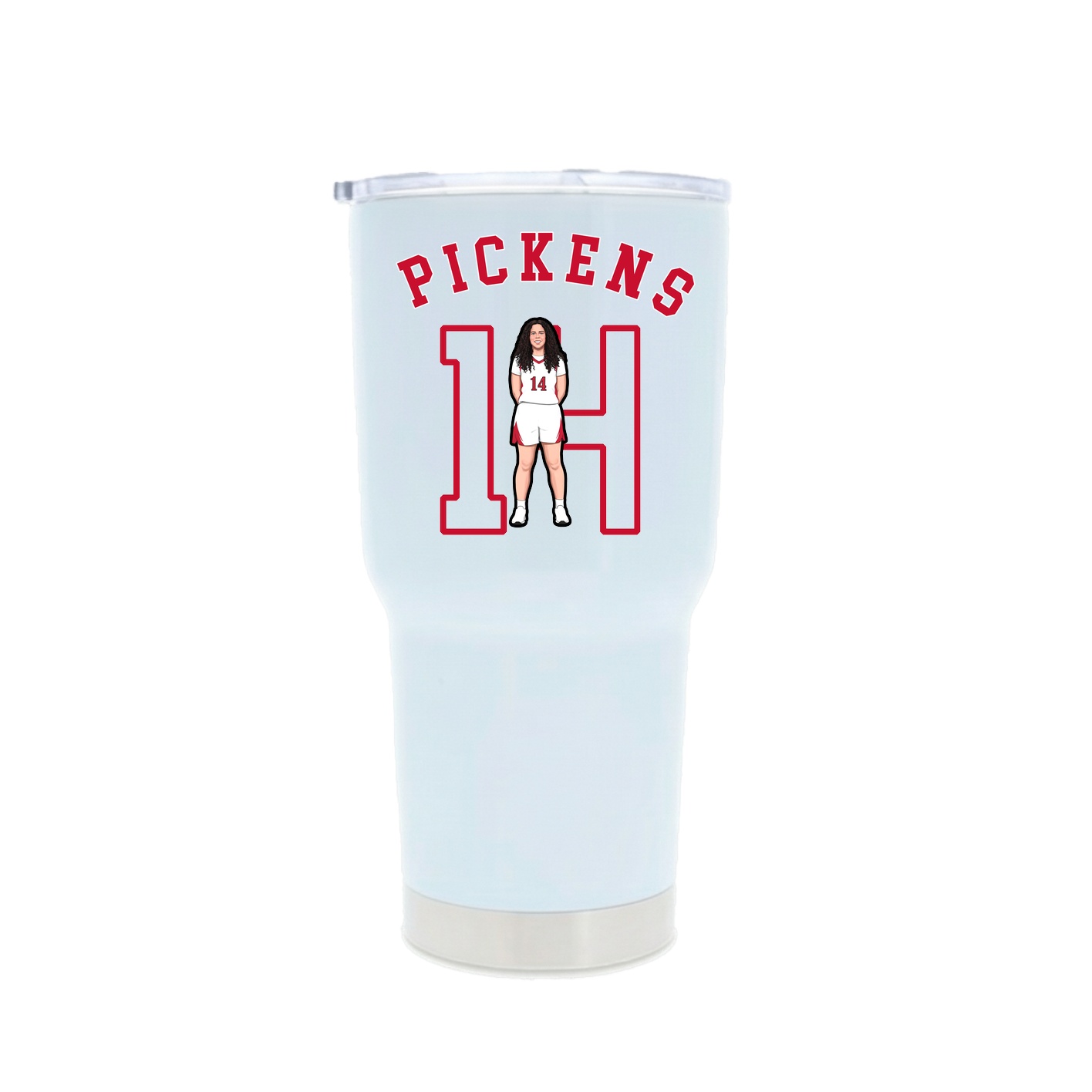 30oz Stainless Steel Tumbler — Shirsey Arch in White