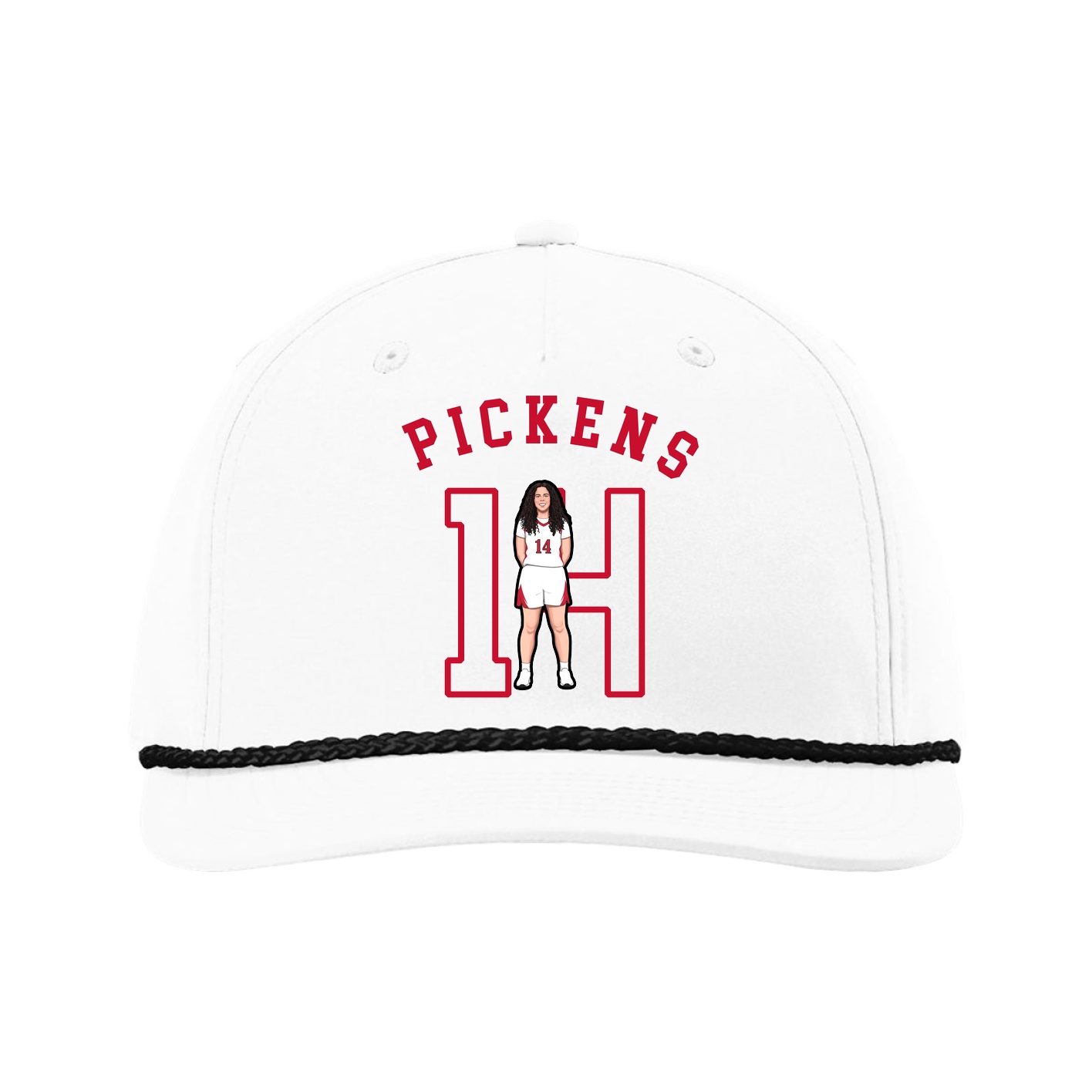 Five-Panel Classic Rope Cap — Shirsey Arch in White