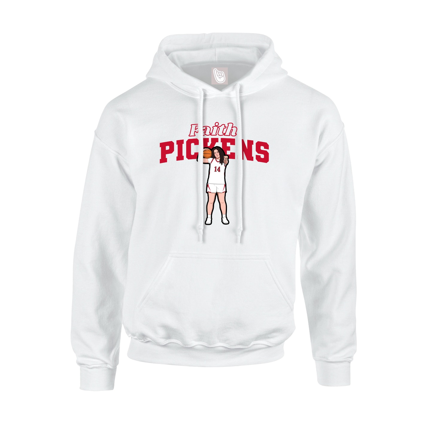 Hoodie — Name Arch in White