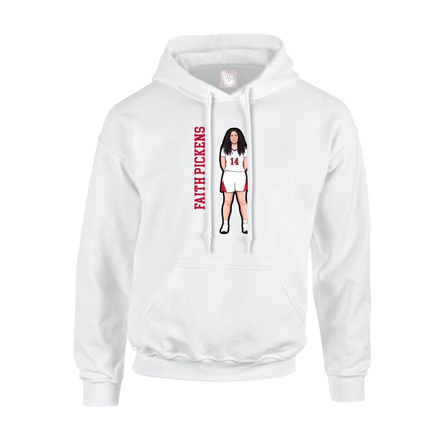 Hoodie — Name Vertical in White