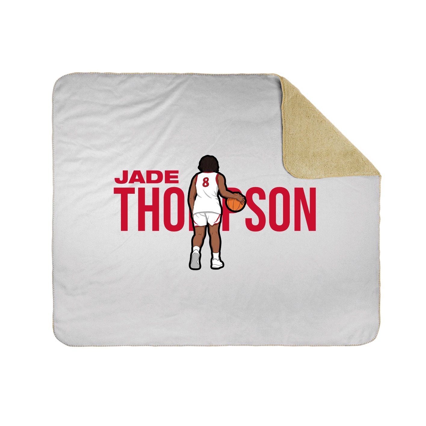 Throw Blanket — Player Name in White