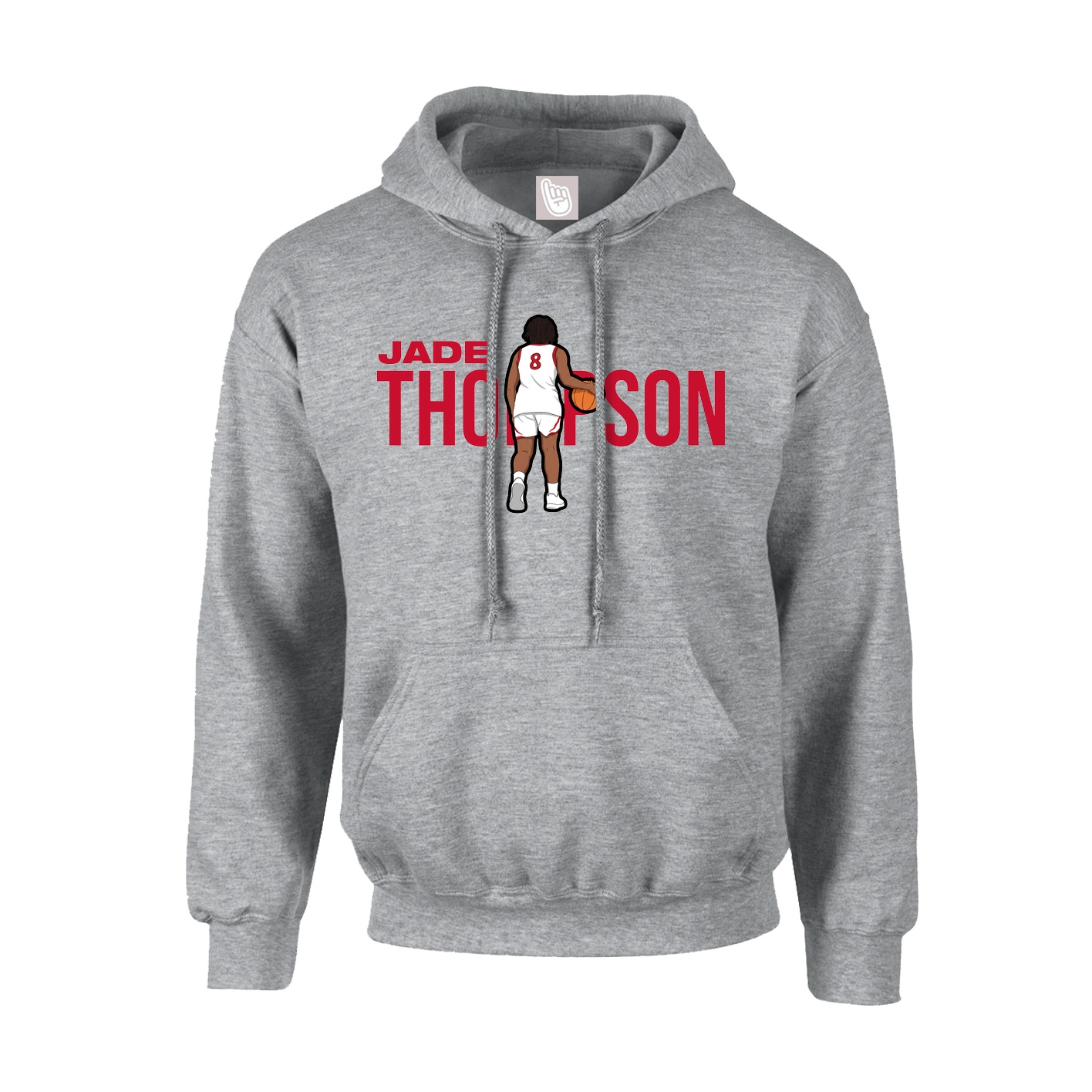 Youth Hoodie — Player Name in Grey
