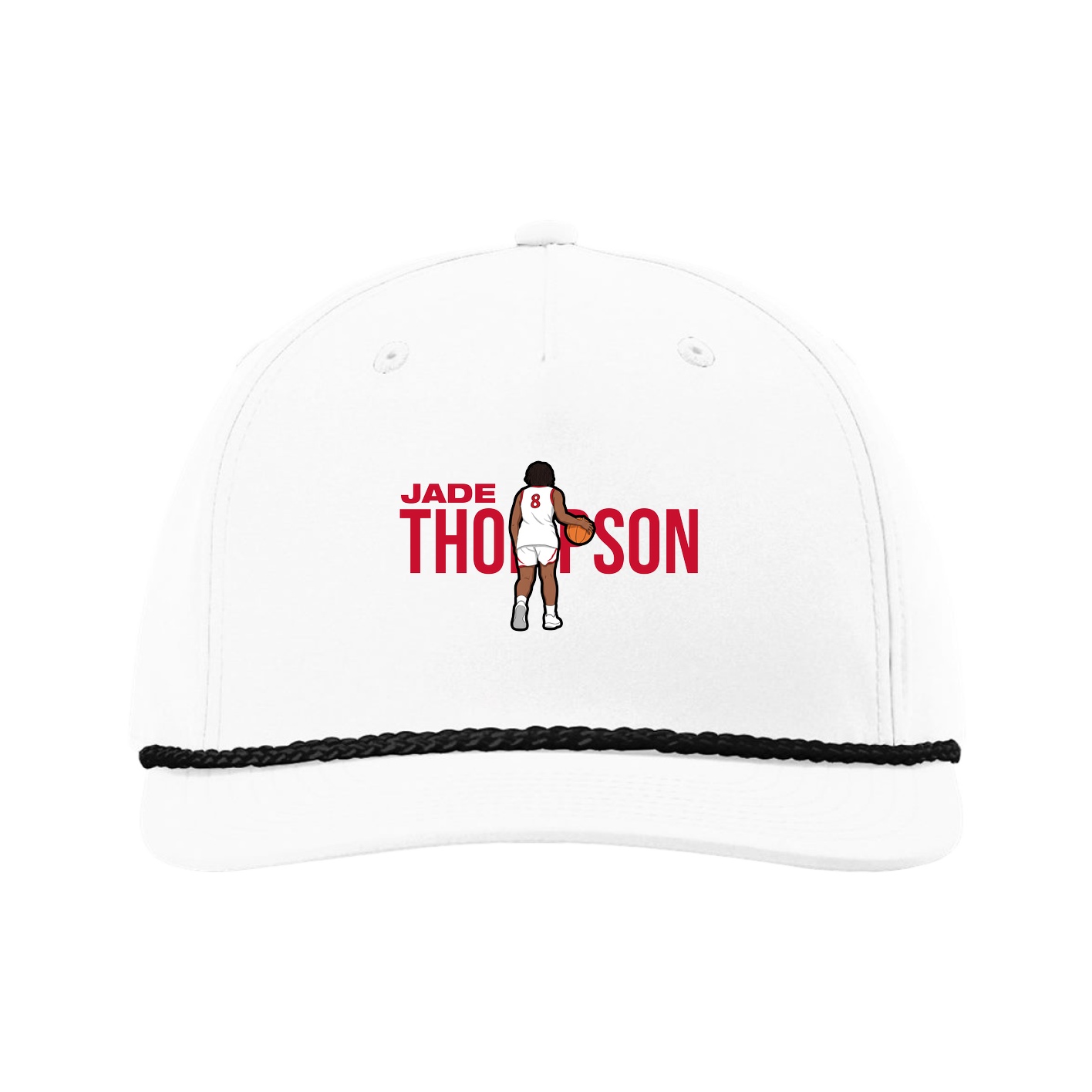 Five-Panel Classic Rope Cap — Player Name in White