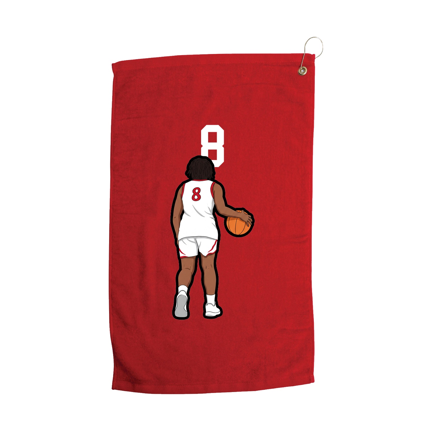 Golf Towel — Number Top in Red
