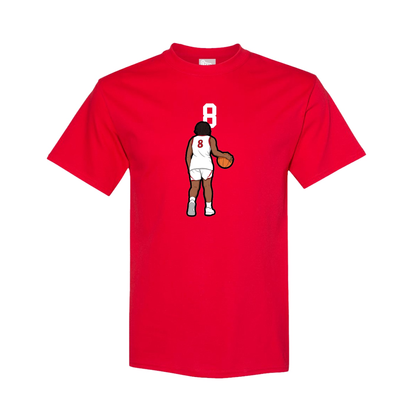 Youth Tee — Number Top in Red