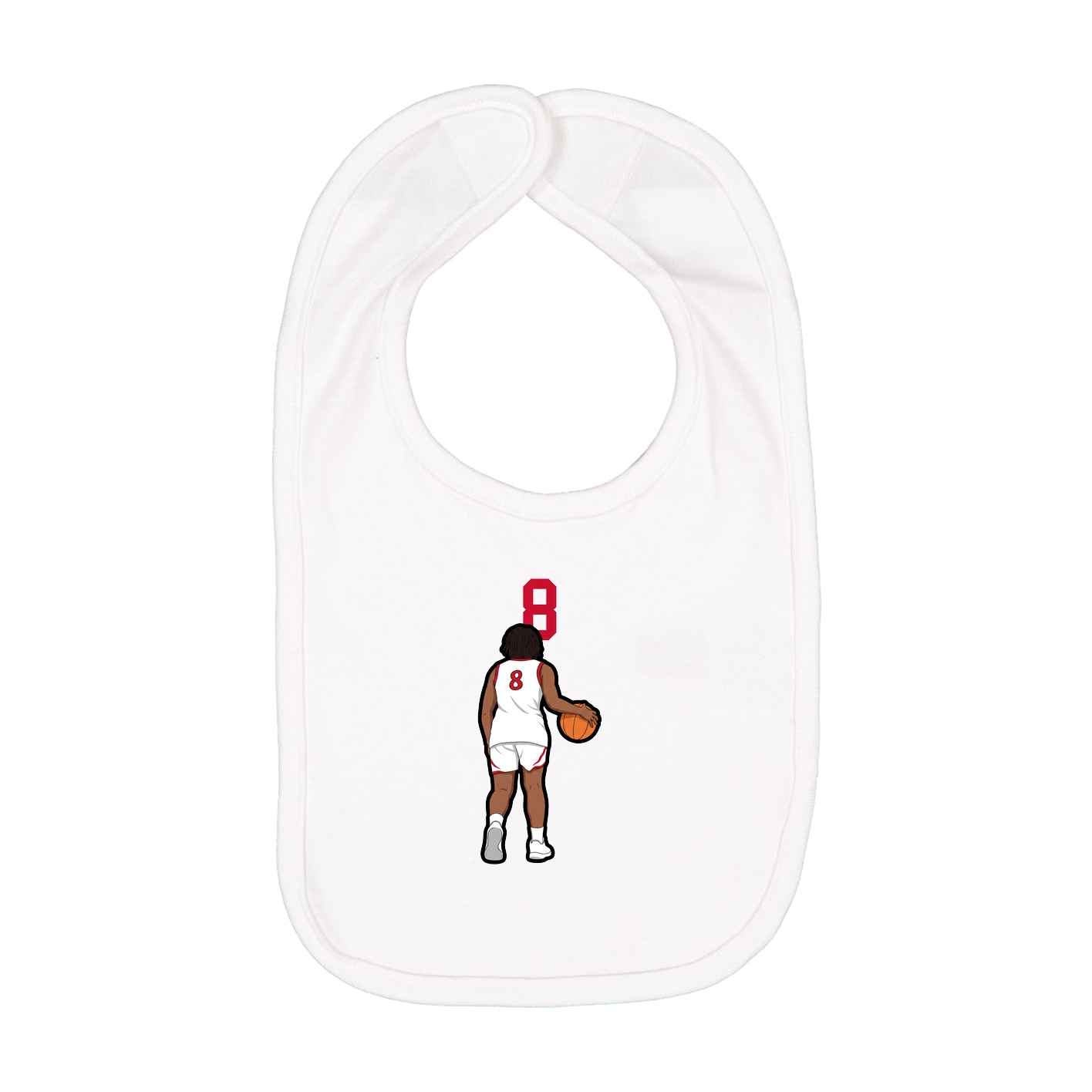 Infant Bib — Number Top in White