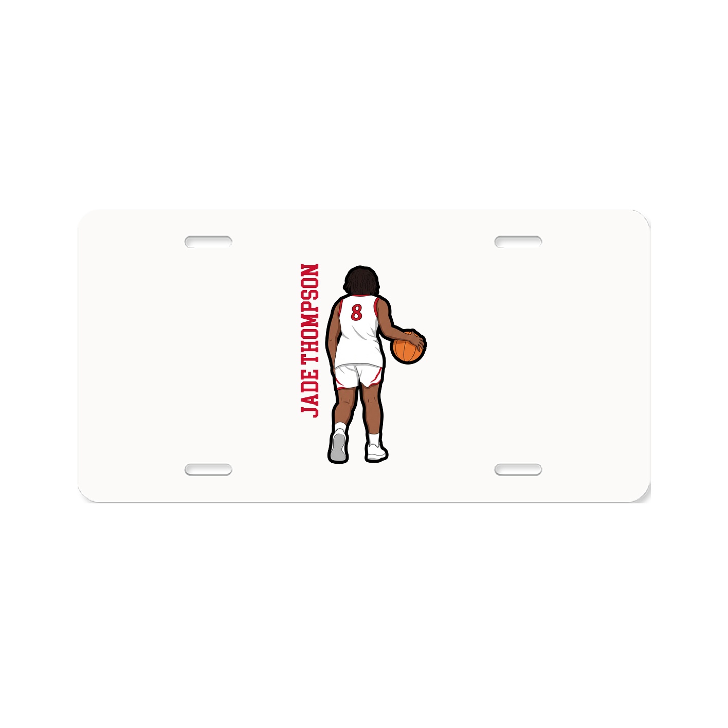 License Plate — Name Vertical in Classic