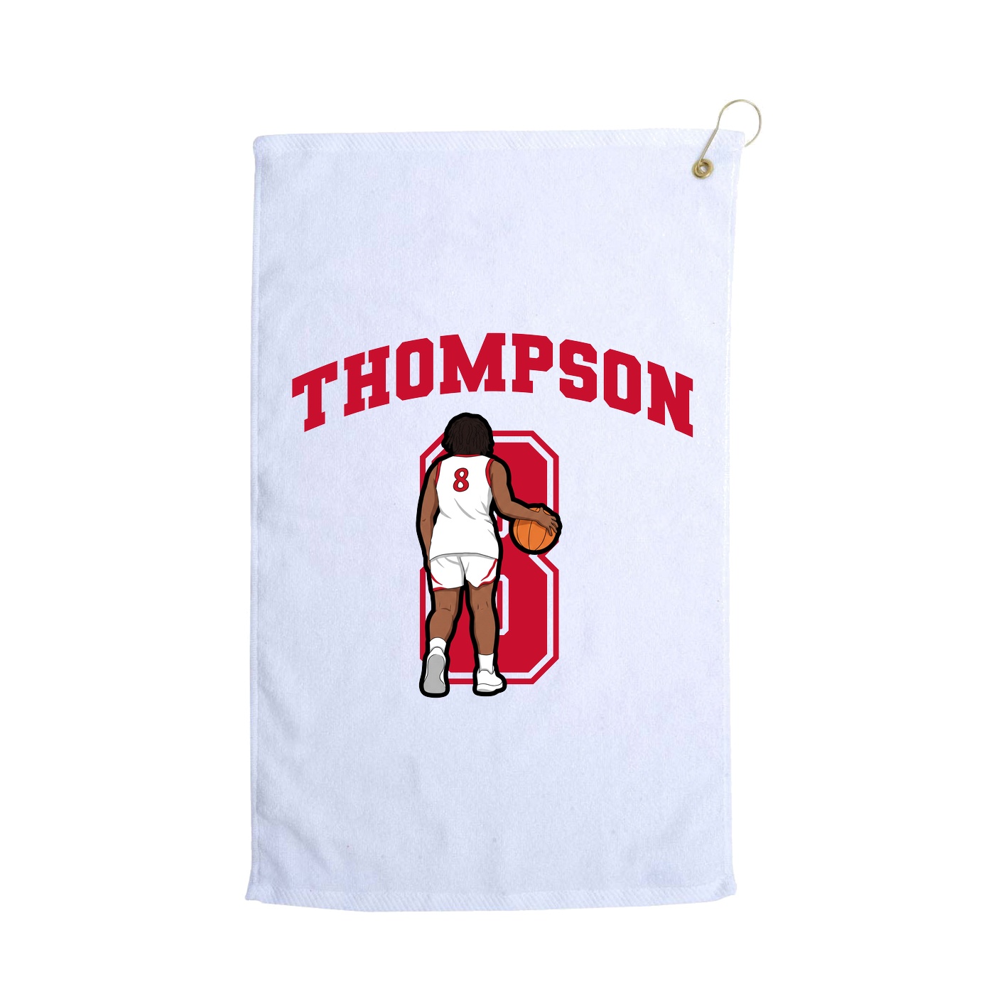 Golf Towel — Number in White