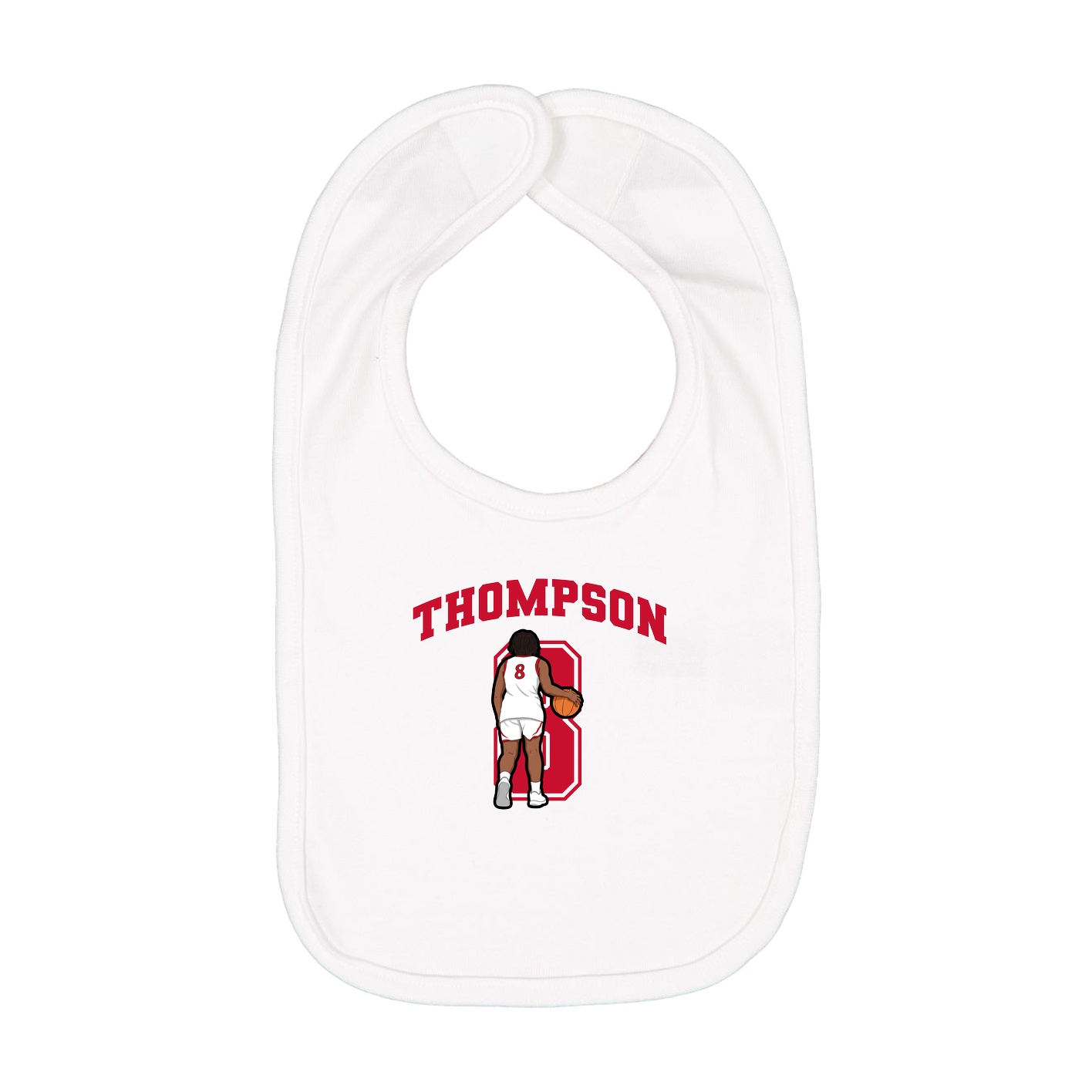 Infant Bib — Number in White