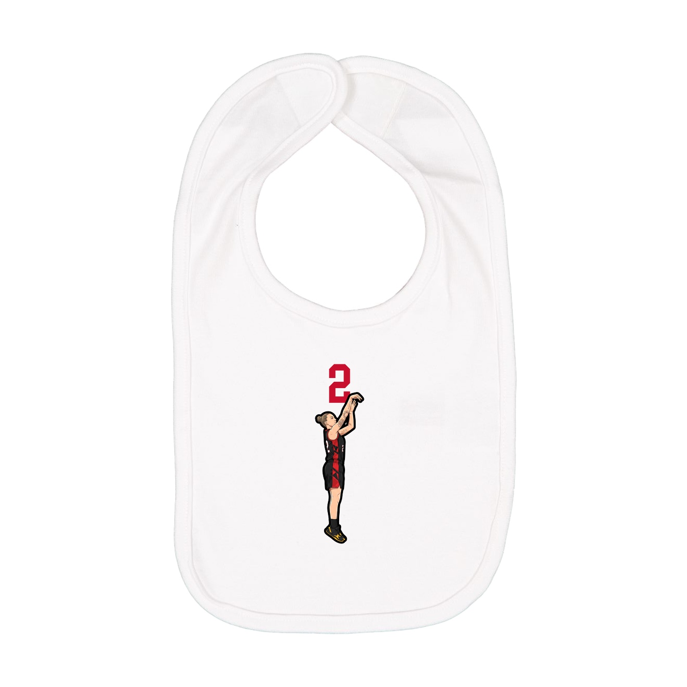 Infant Bib — Number Top in White