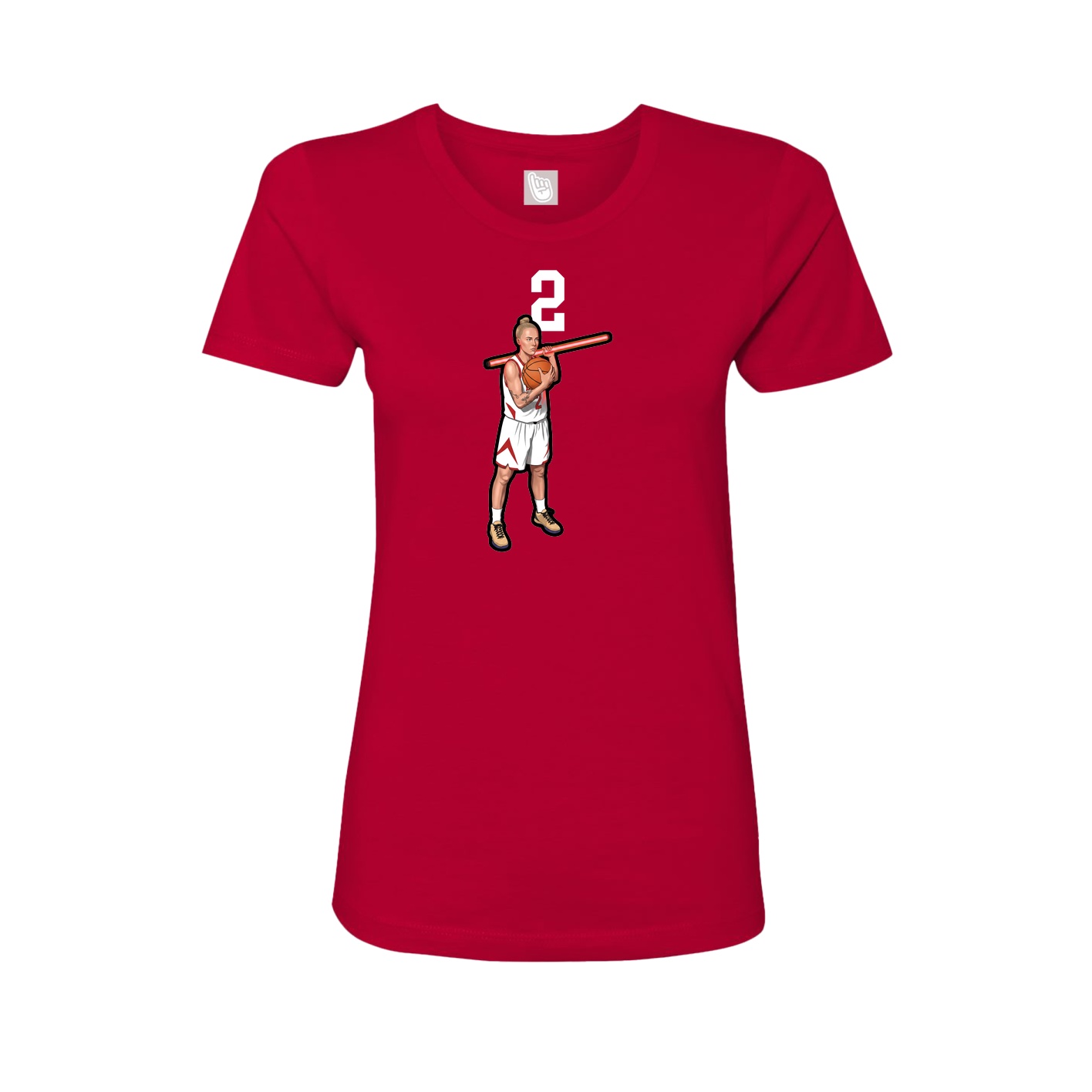 Womens Tee — Number Top in Red