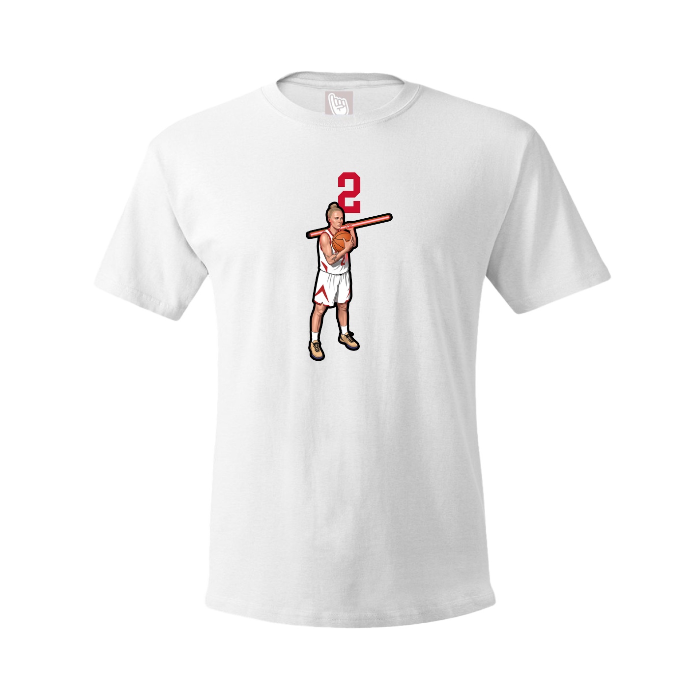 Youth Tee — Number Top in White