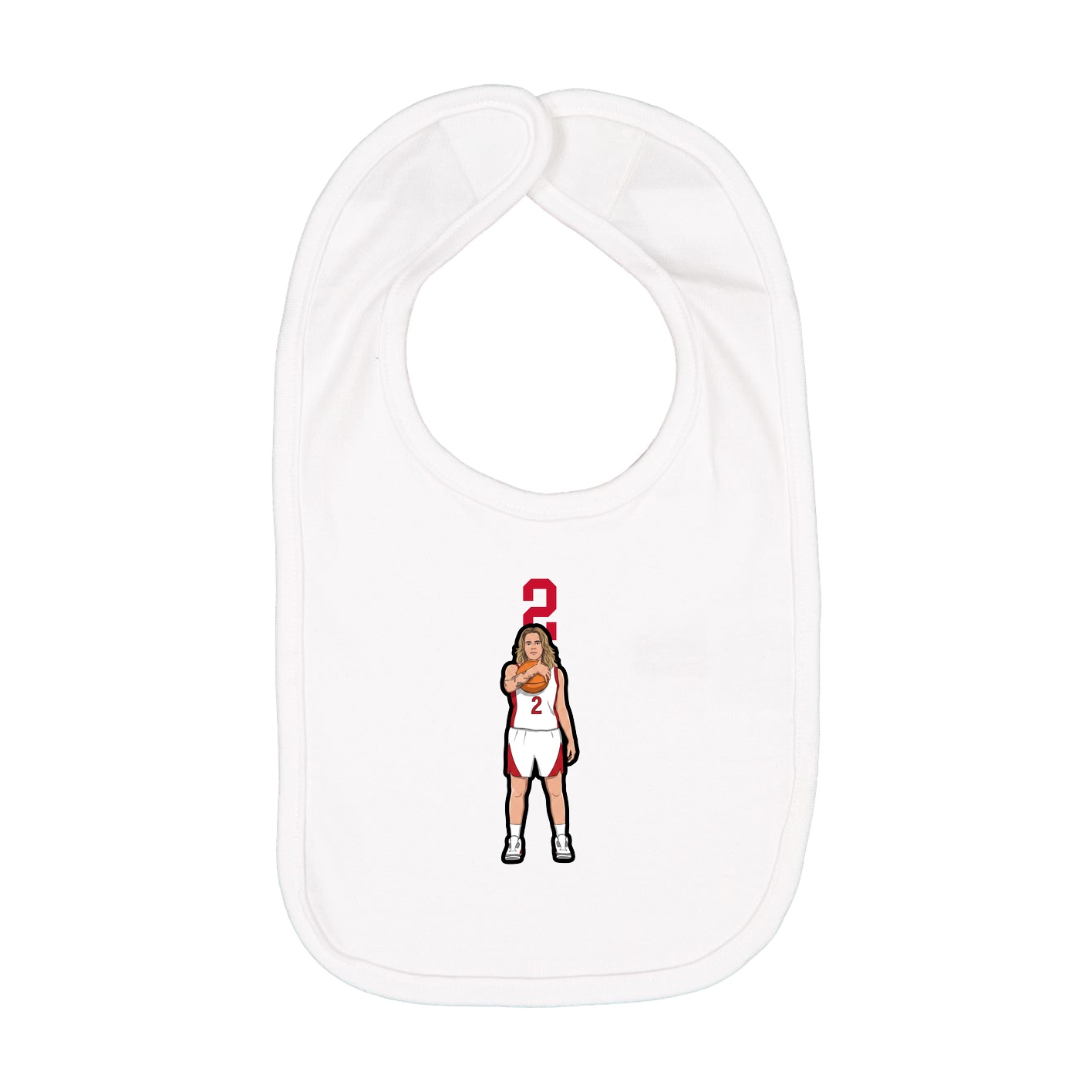 Infant Bib — Number Top in White