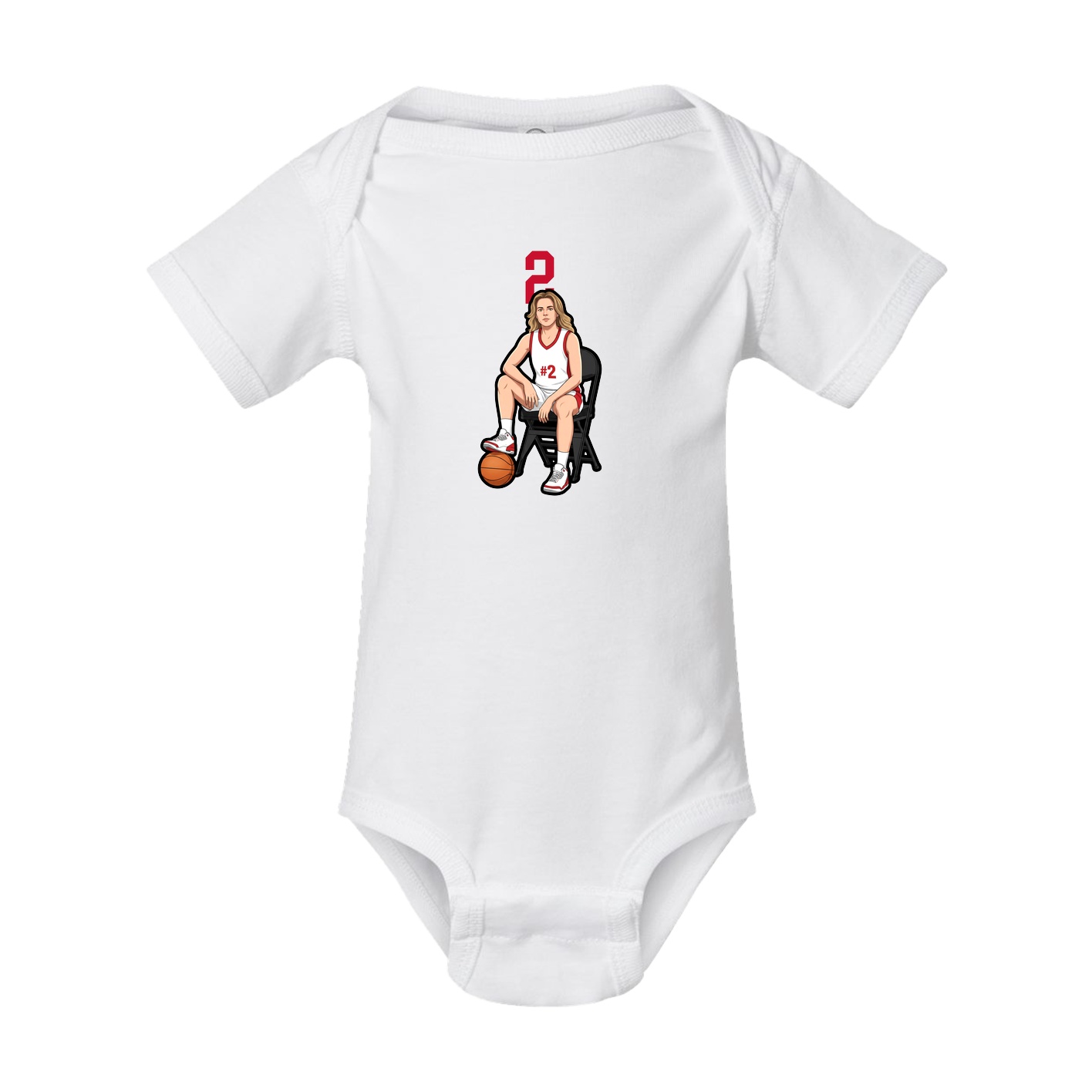 Baby Onesie — Number Top in White