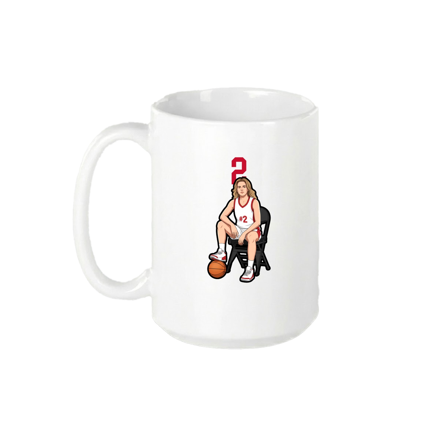 15oz Coffee Mug — Number Top in White