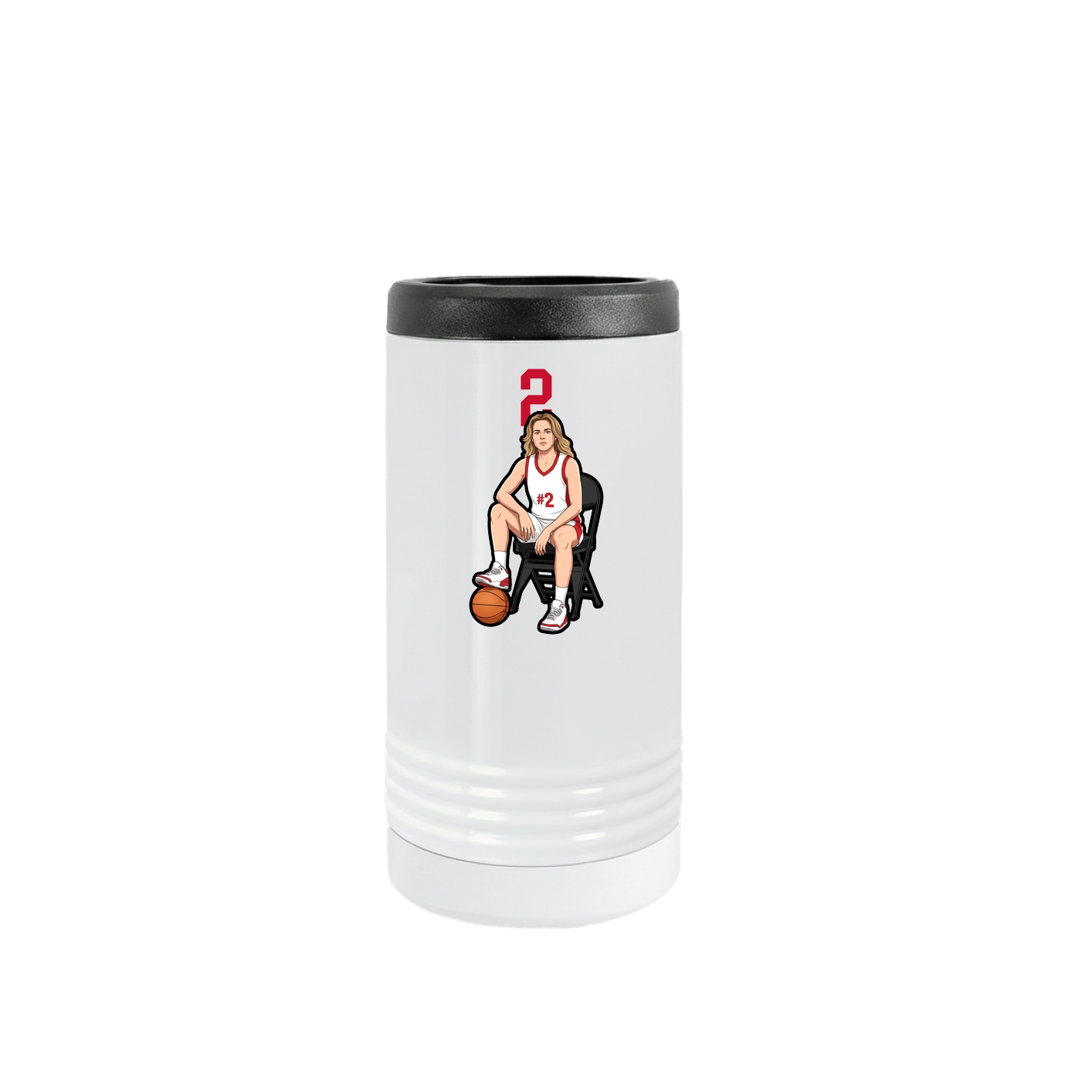Slim Beverage Holder — Number Top in White