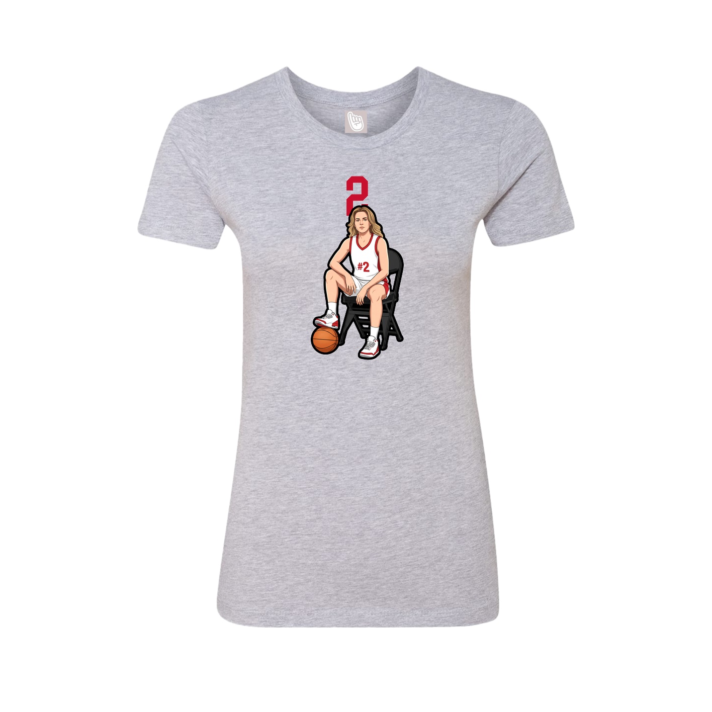 Womens Tee — Number Top in Grey