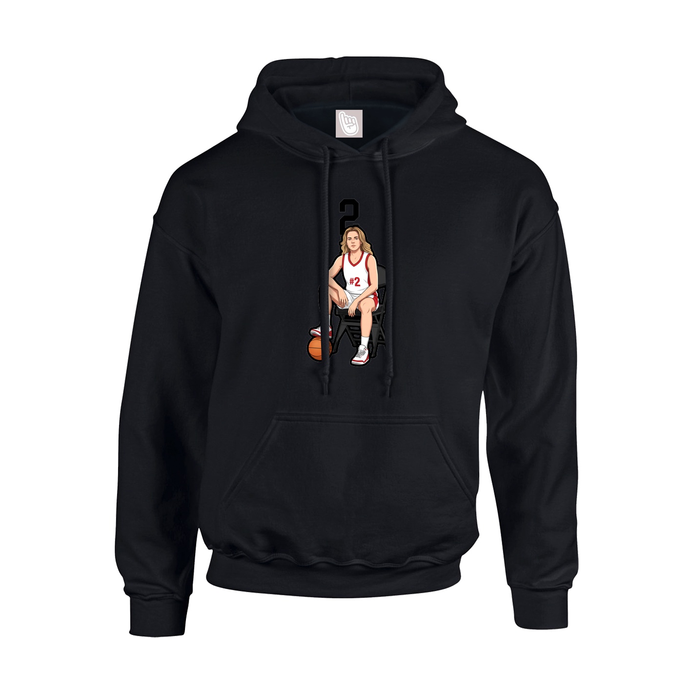 Hoodie — Number Top in Black