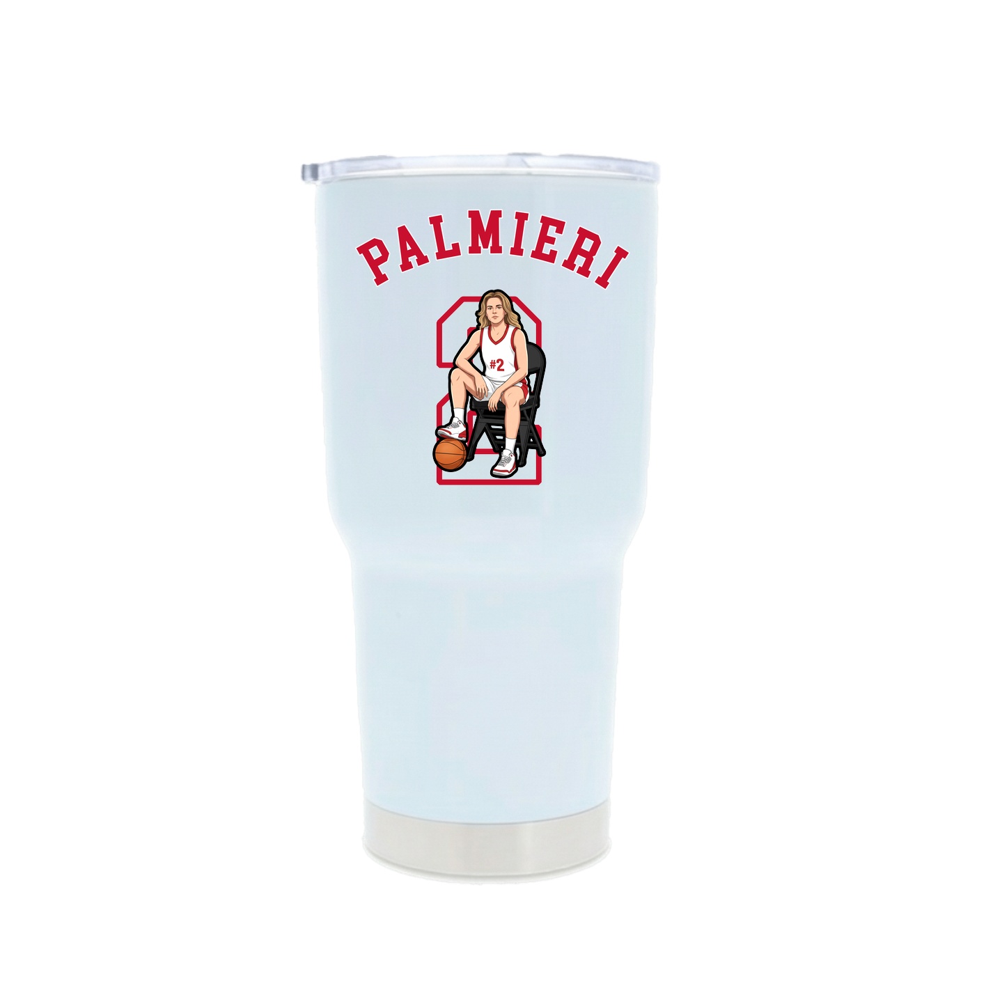 30oz Stainless Steel Tumbler — Shirsey Arch in White