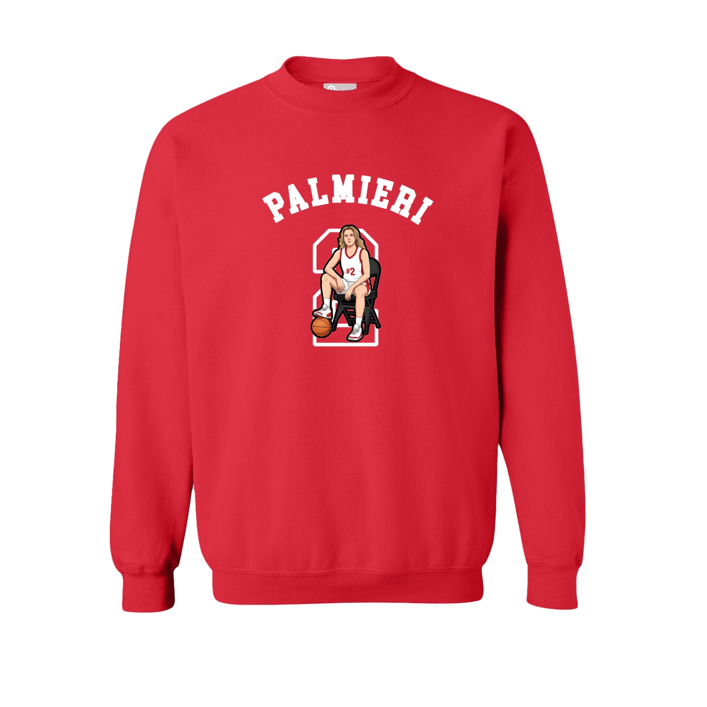 Fleece Crew — Shirsey Arch in Red