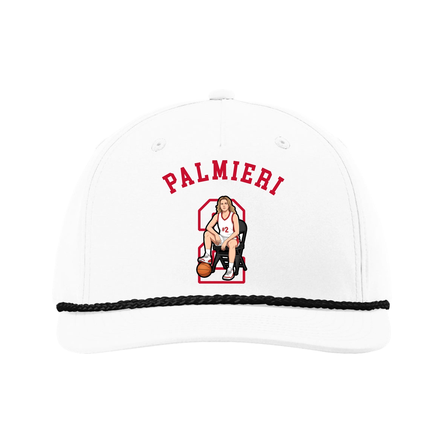 Five-Panel Classic Rope Cap — Shirsey Arch in White