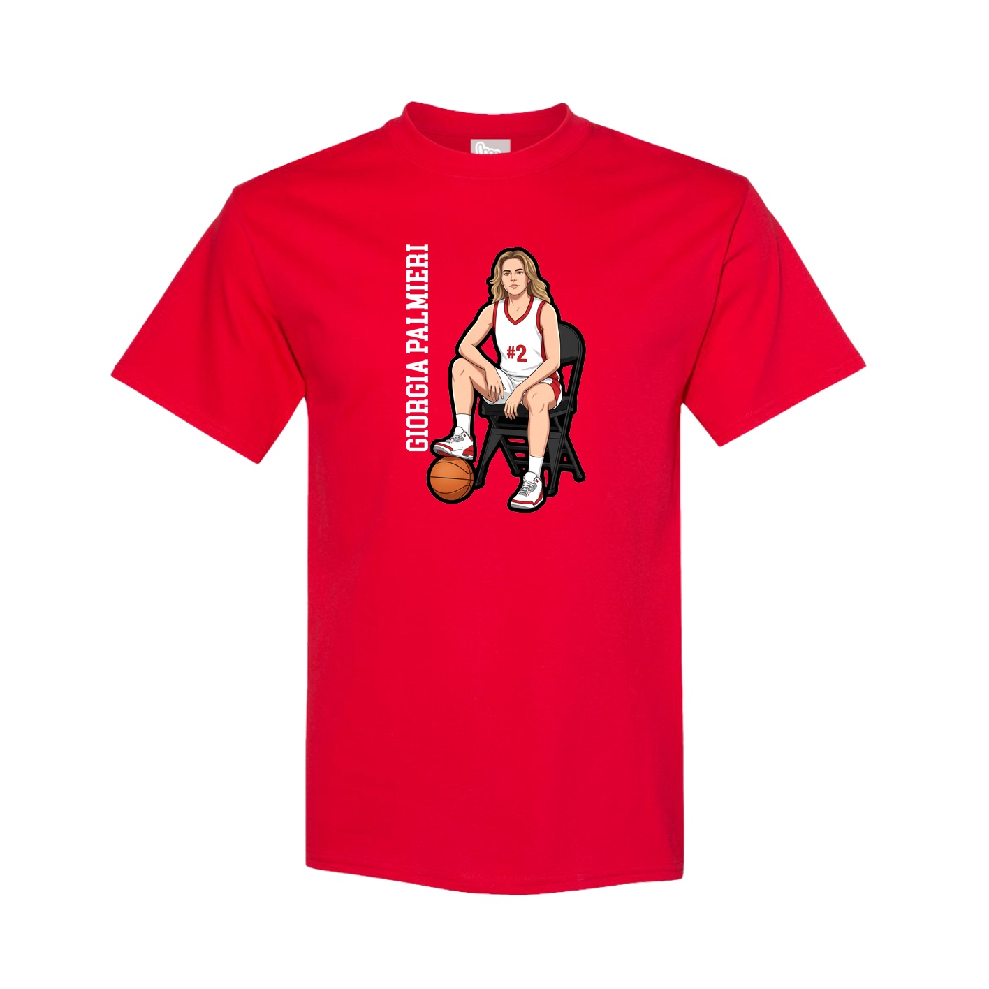 Youth Tee — Name Vertical in Red
