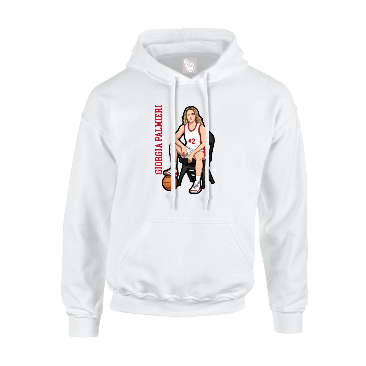 Hoodie — Name Vertical in White