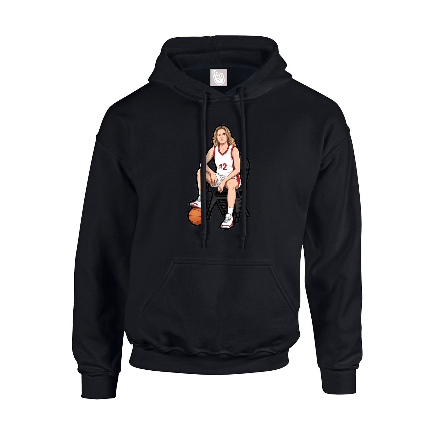 Youth Hoodie — Name Vertical in Black
