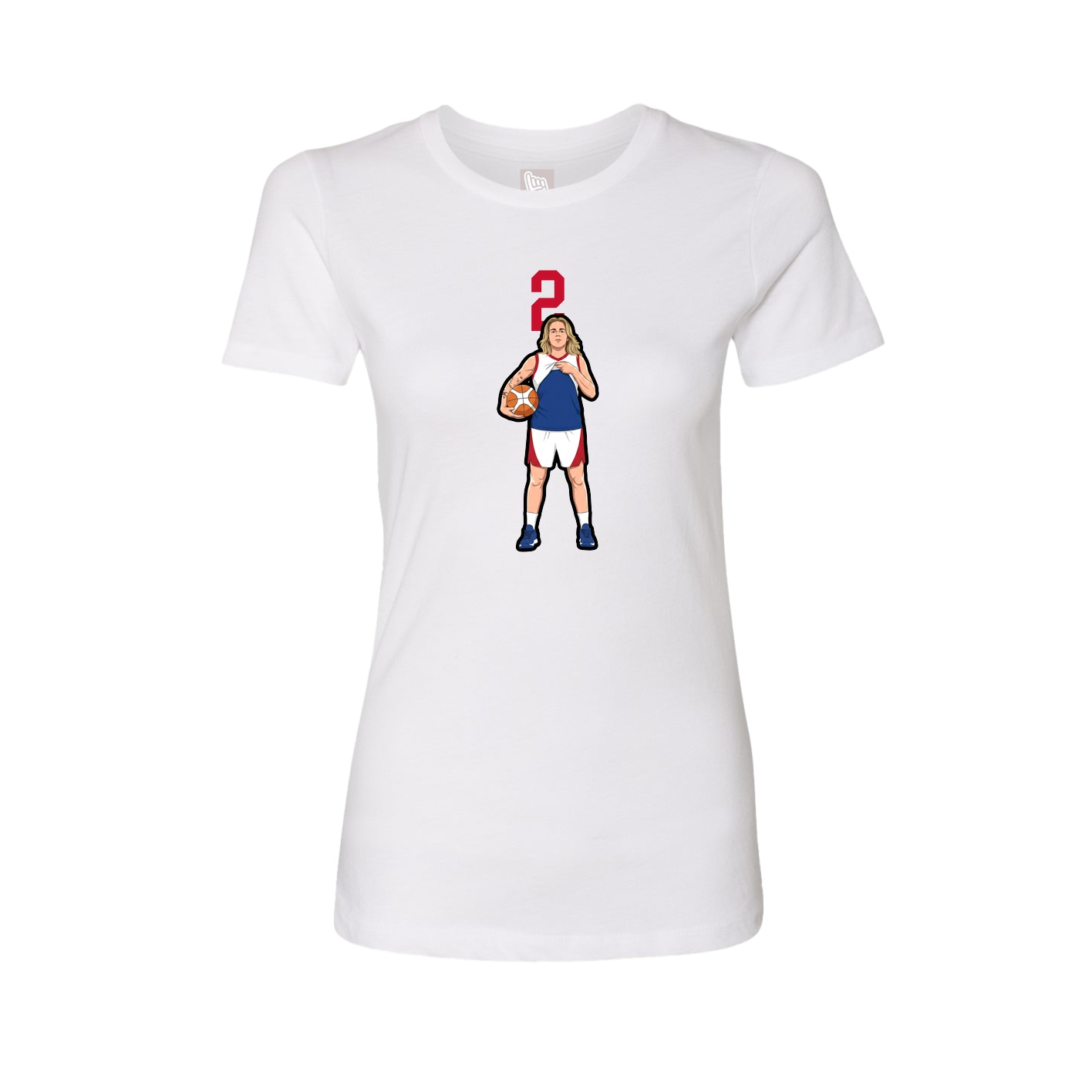 Womens Tee — Number Top in White