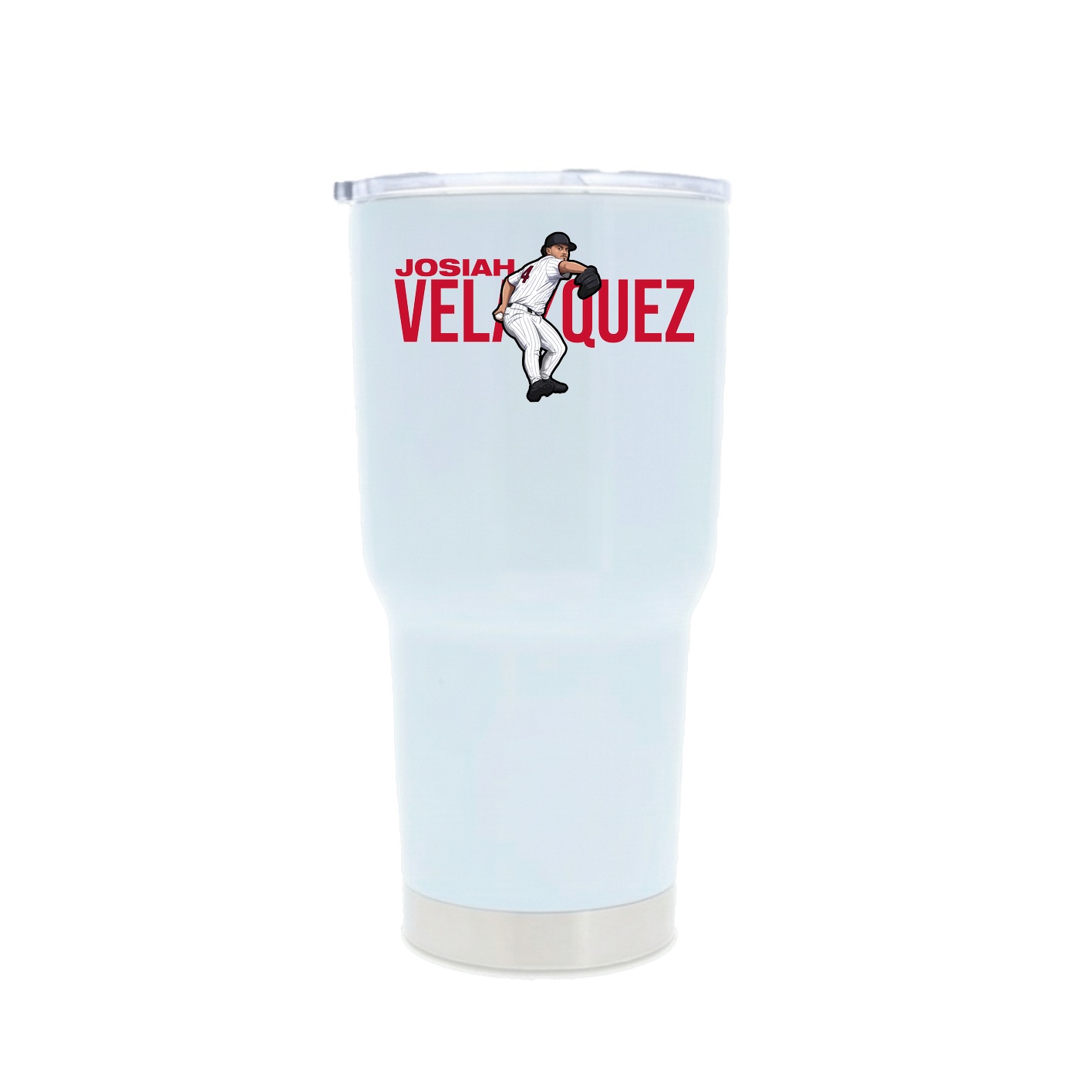 30oz Stainless Steel Tumbler — Player Name in White