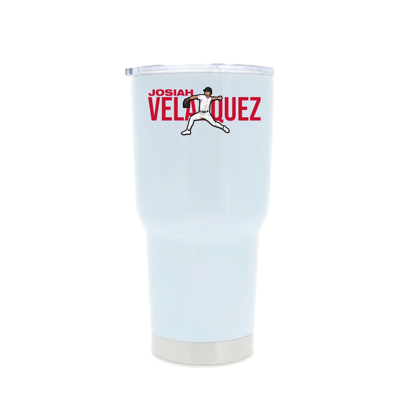 30oz Stainless Steel Tumbler — Player Name in White