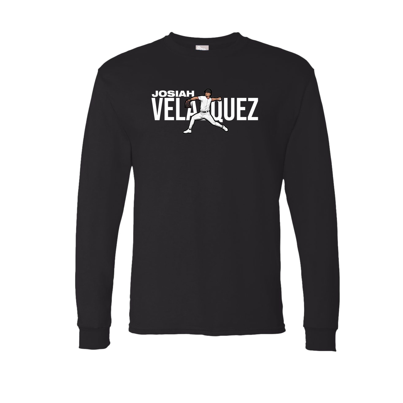 Long Sleeve Tee — Player Name in Black