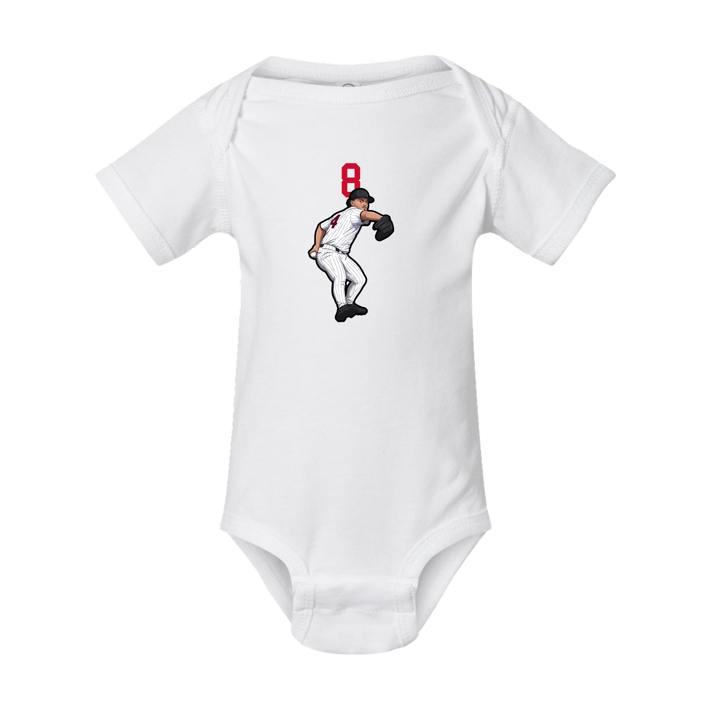 Baby Onesie — Number Top in White