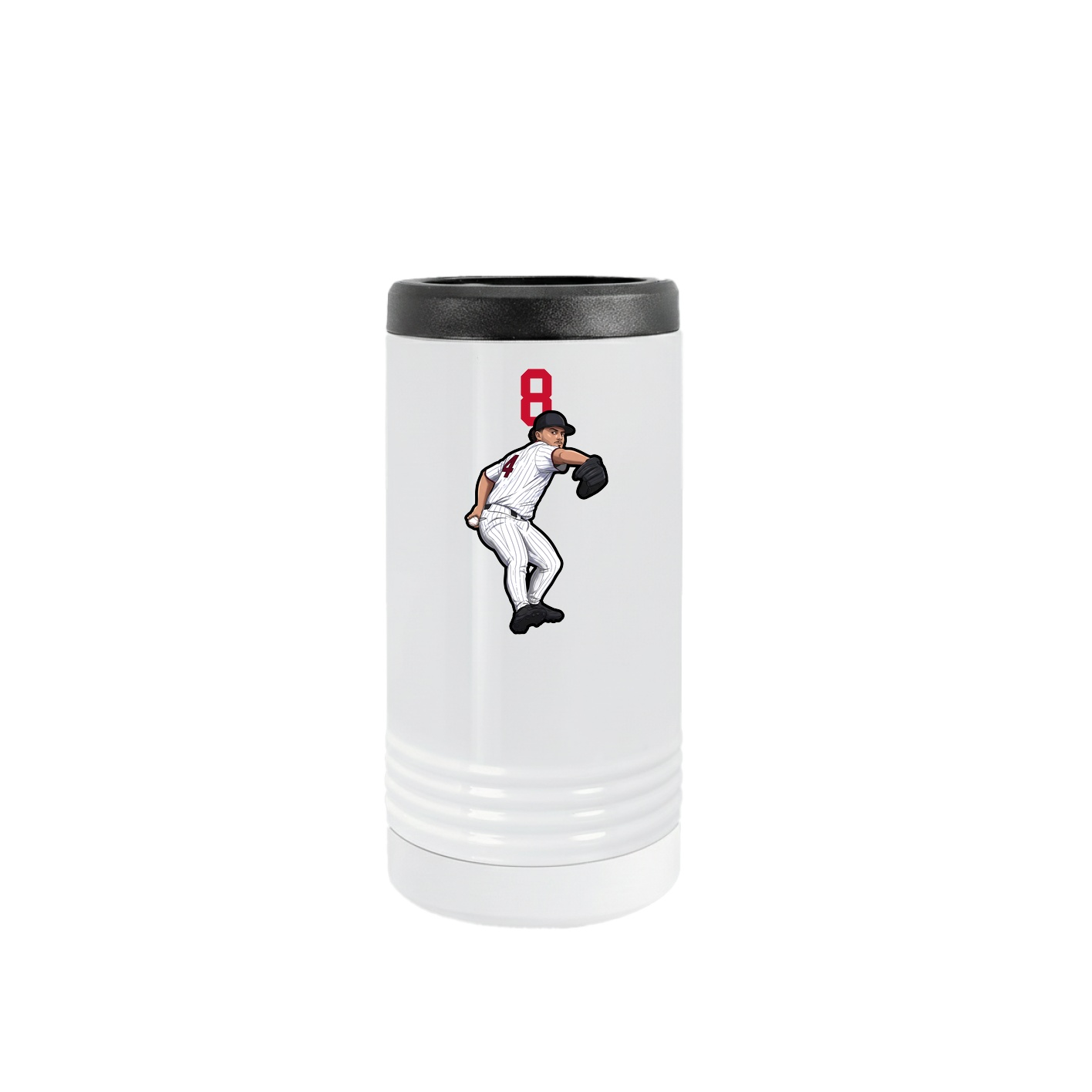 Slim Beverage Holder — Number Top in White
