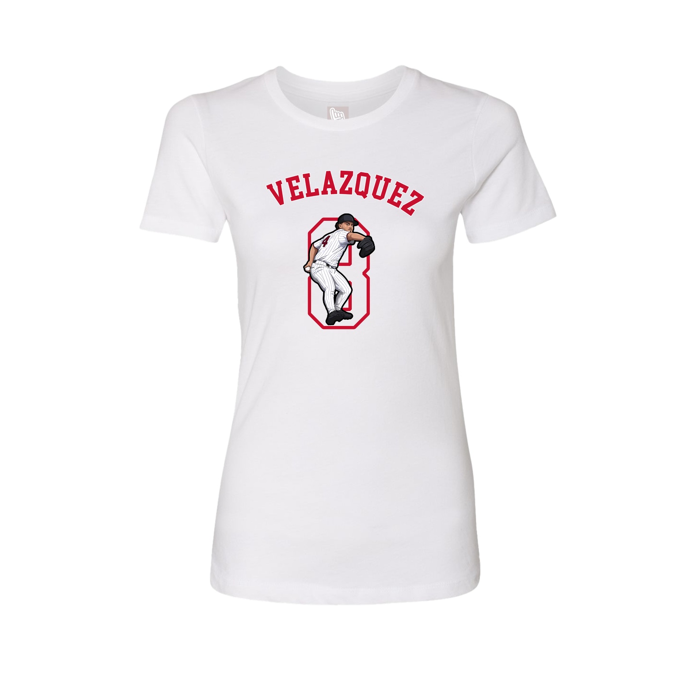 Fitted Women's Tee — Shirsey Arch in White