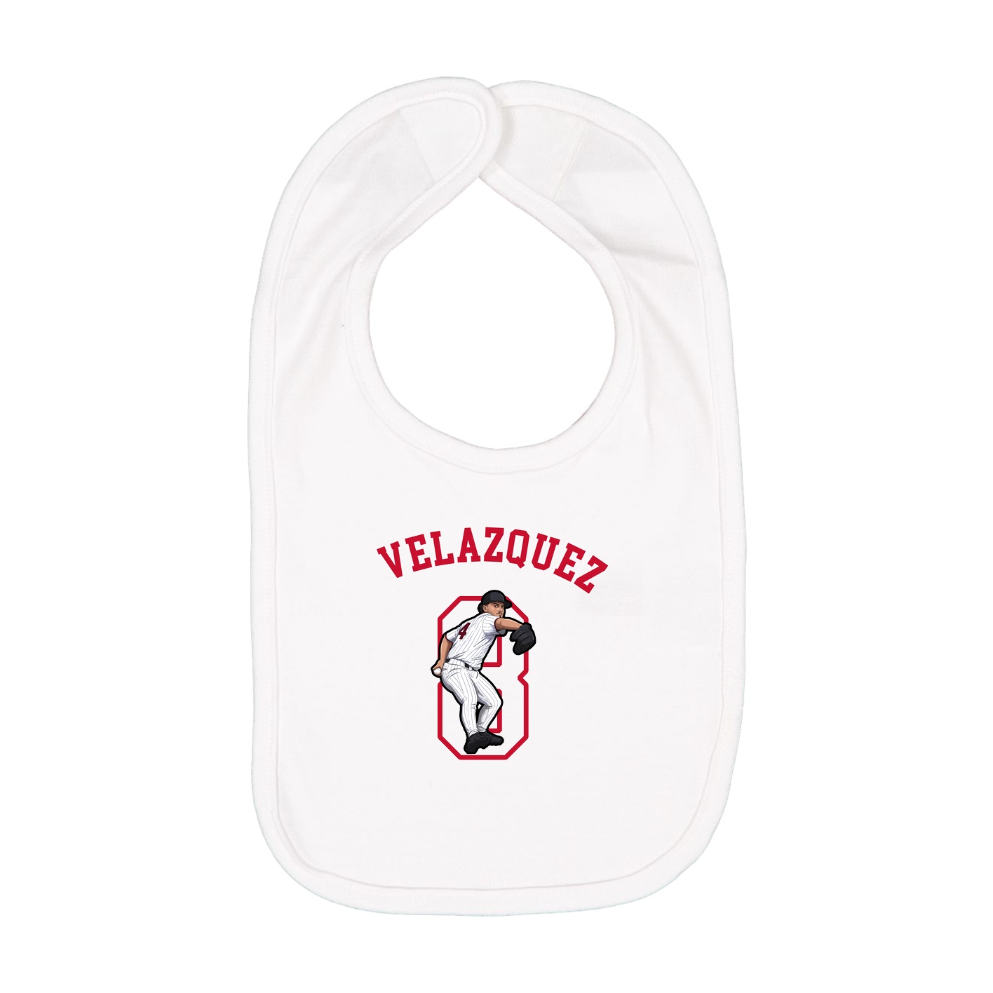 Infant Bib — Shirsey Arch in White